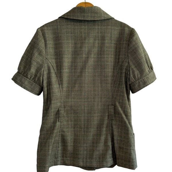 Guess Guess Y2K gray pink plaid fitted vintage blazer top Size L / US 10 / IT 46 - 4 Thumbnail