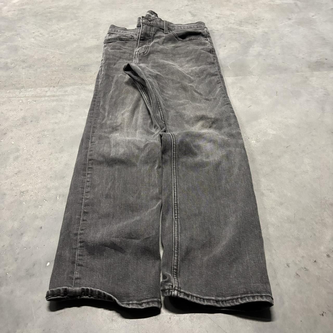 Japanese Brand × Vintage Crazy Vintage Y2K/2000s Grunge Faded Black Denim Jeans! Size US 33 - 3 Thumbnail