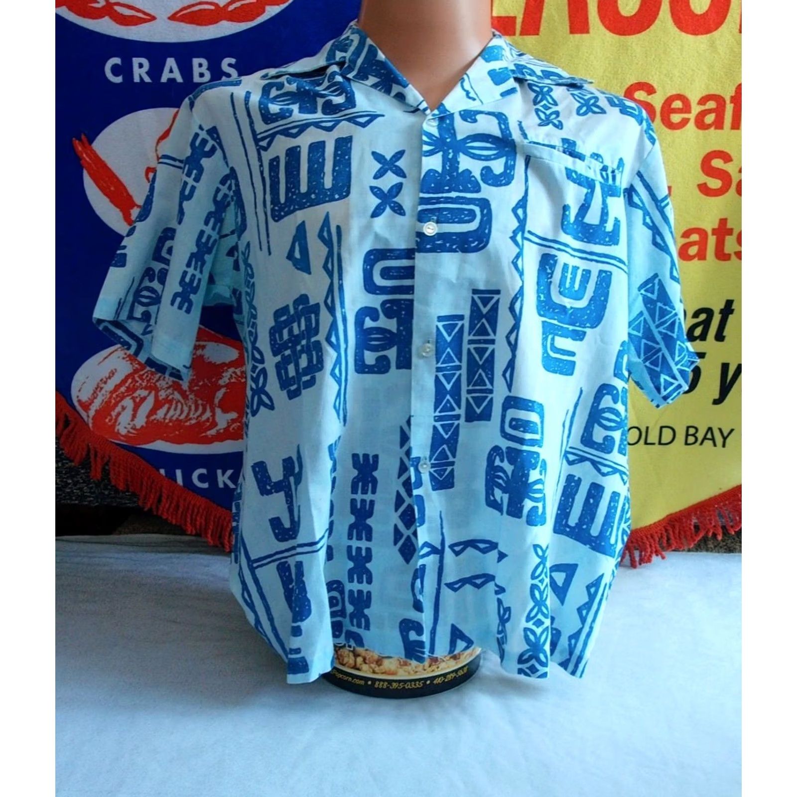ALOHAS Vintage Tropicana Hawaiian Button Up Shirt XL Adult Mens All Over RARE 80s Aloha Size US XL / EU 56 / 4 - 2 Thumbnail