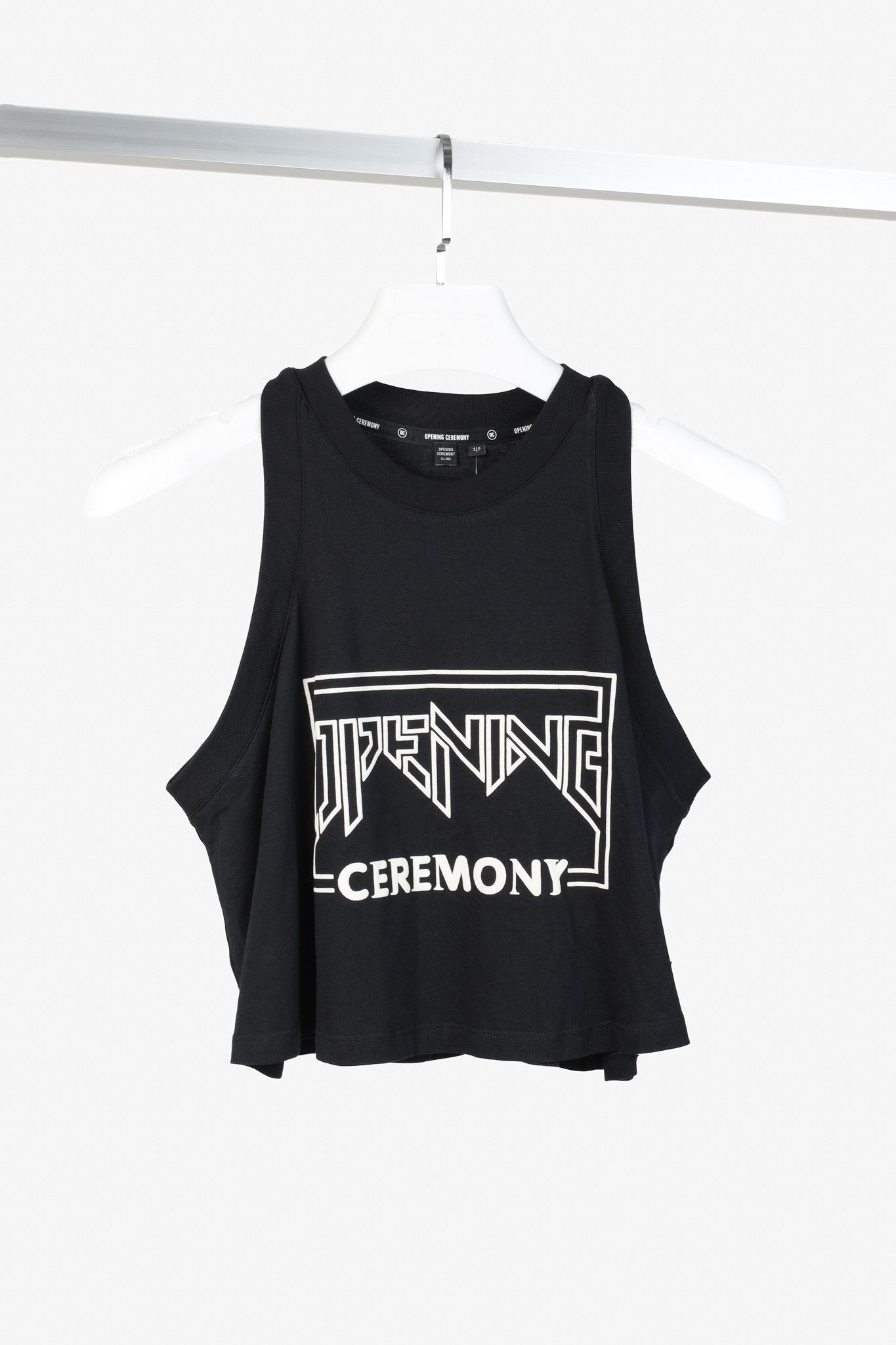 Opening Ceremony Opening Ceremony Black Logo-Graphic Cropped Tank Size S / US 4 / IT 40 - 1 Thumbnail