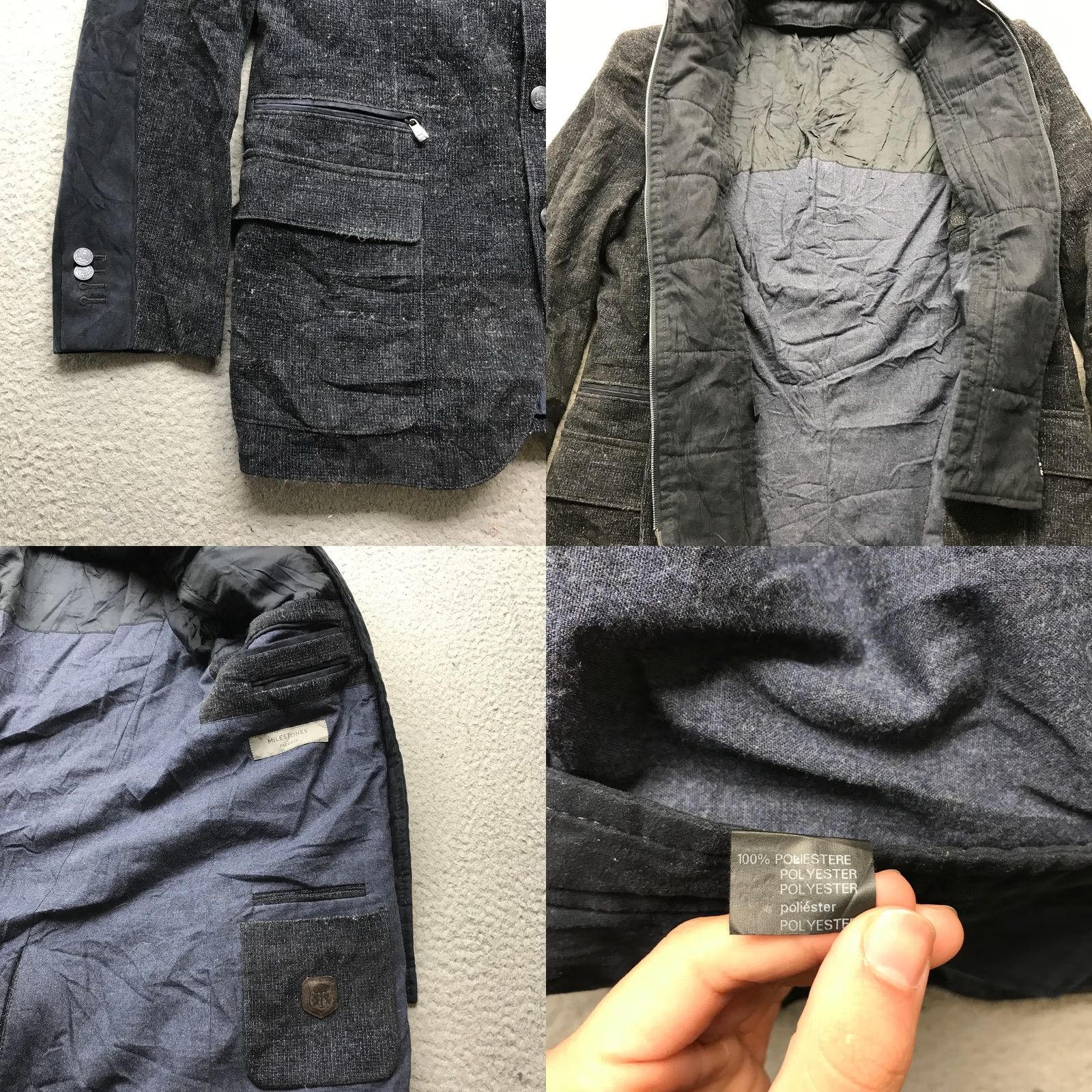 Corneliani Corneliani Blazer Coat Jacket Lined Wool Navy XL Long Sleeve Button Pockets Men Blazer Coat 52 Size US XL / EU 56 / 4 - 9 Thumbnail