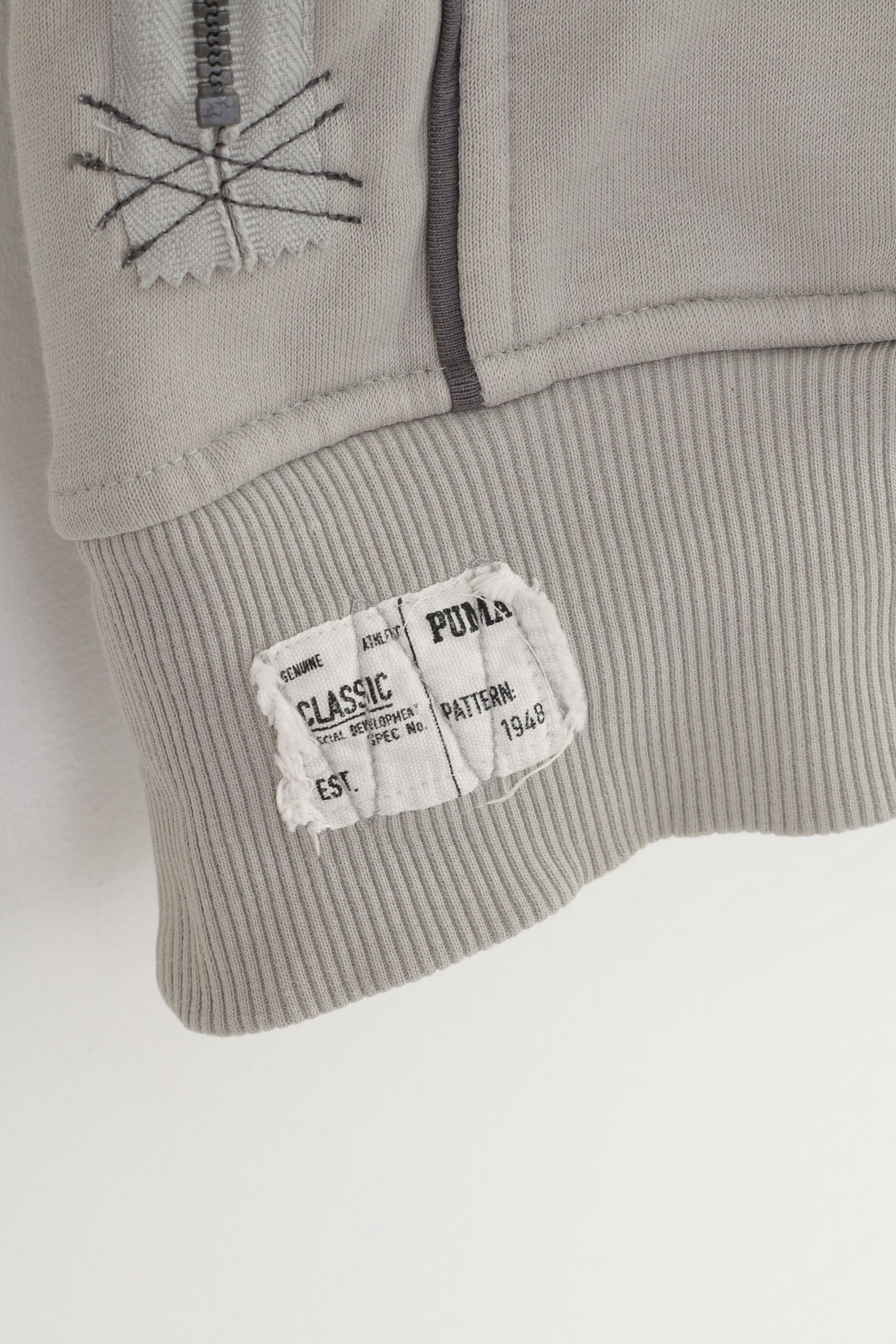 Puma Puma Women XL Sweatshirt Grey Full Zipper Cotton 10729 Size XL / US 12-14 / IT 48-50 - 7 Thumbnail