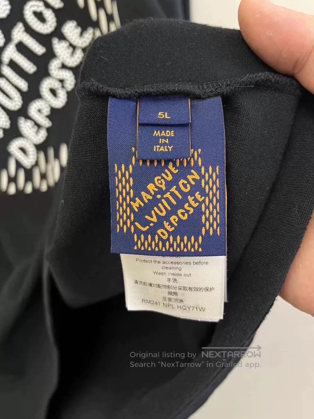 Louis Vuitton louis vuitton black embroidered short sleeve t-shirt. Size US XXL / EU 58 / 5 - 3 Thumbnail