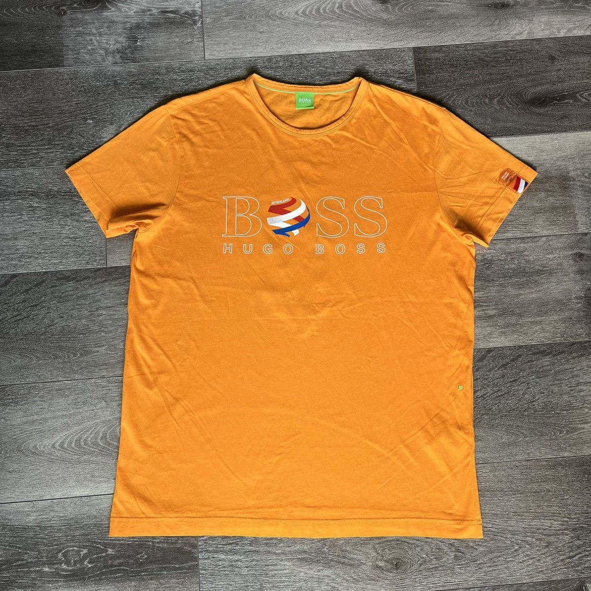 Hugo Boss Vintage 2014 Hugo Boss Netherlands Orange Boss Logo T Shirt Size US M / EU 48-50 / 2 - 3 Thumbnail