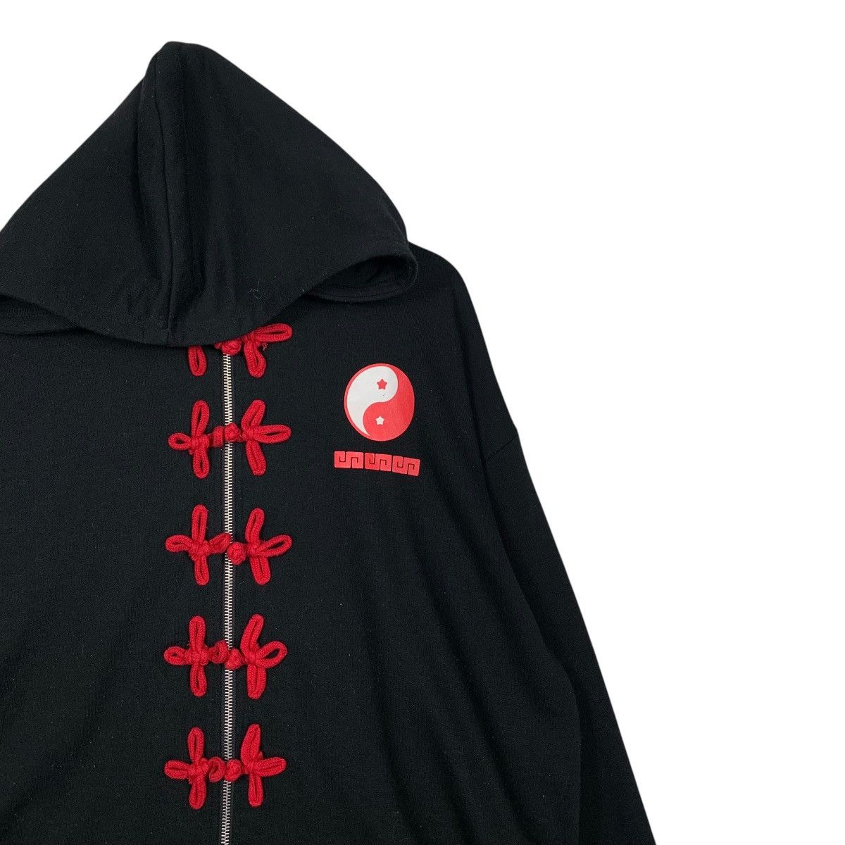 Japanese Brand LISTEN FLAVOUR Mandarin Zipper Hoodies Big Logo #1774-C78 Size US L / EU 52-54 / 3 - 8 Thumbnail