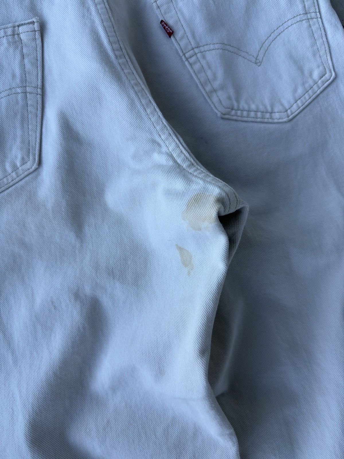 Levi's Vintage 90s Levi’s 550 Cream Denim Jeans Size US 35 - 5 Thumbnail
