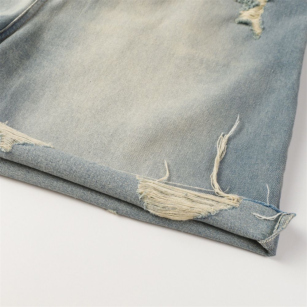 Japanese Brand × Jean Heavy punk distressed washed ripped denim shorts y2k Size US 32 / EU 48 - 5 Thumbnail
