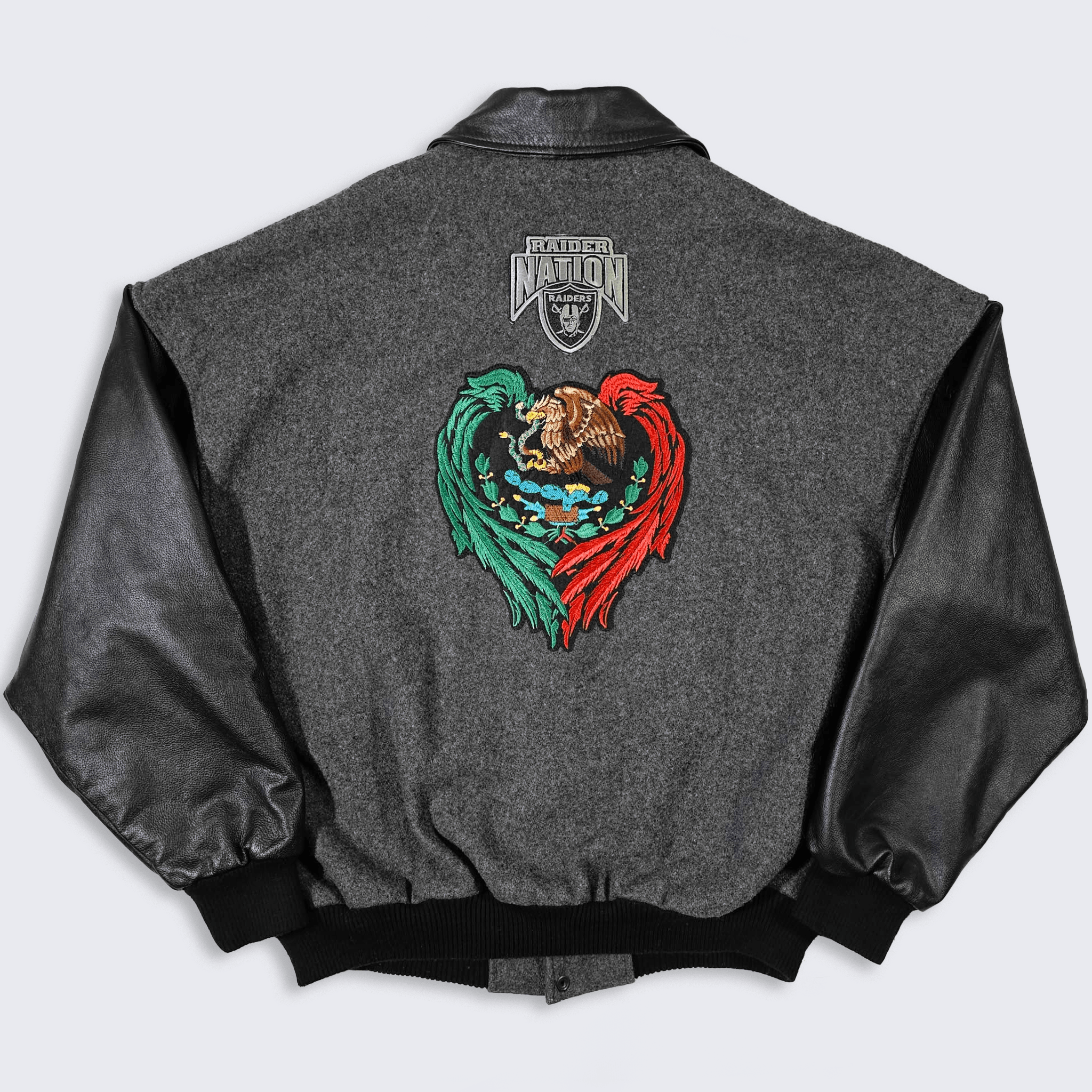 Vintage Mexico Raiders Vintage 90s Customized Varsity Bomber Jacket Size US XL / EU 56 / 4 - 1 Thumbnail