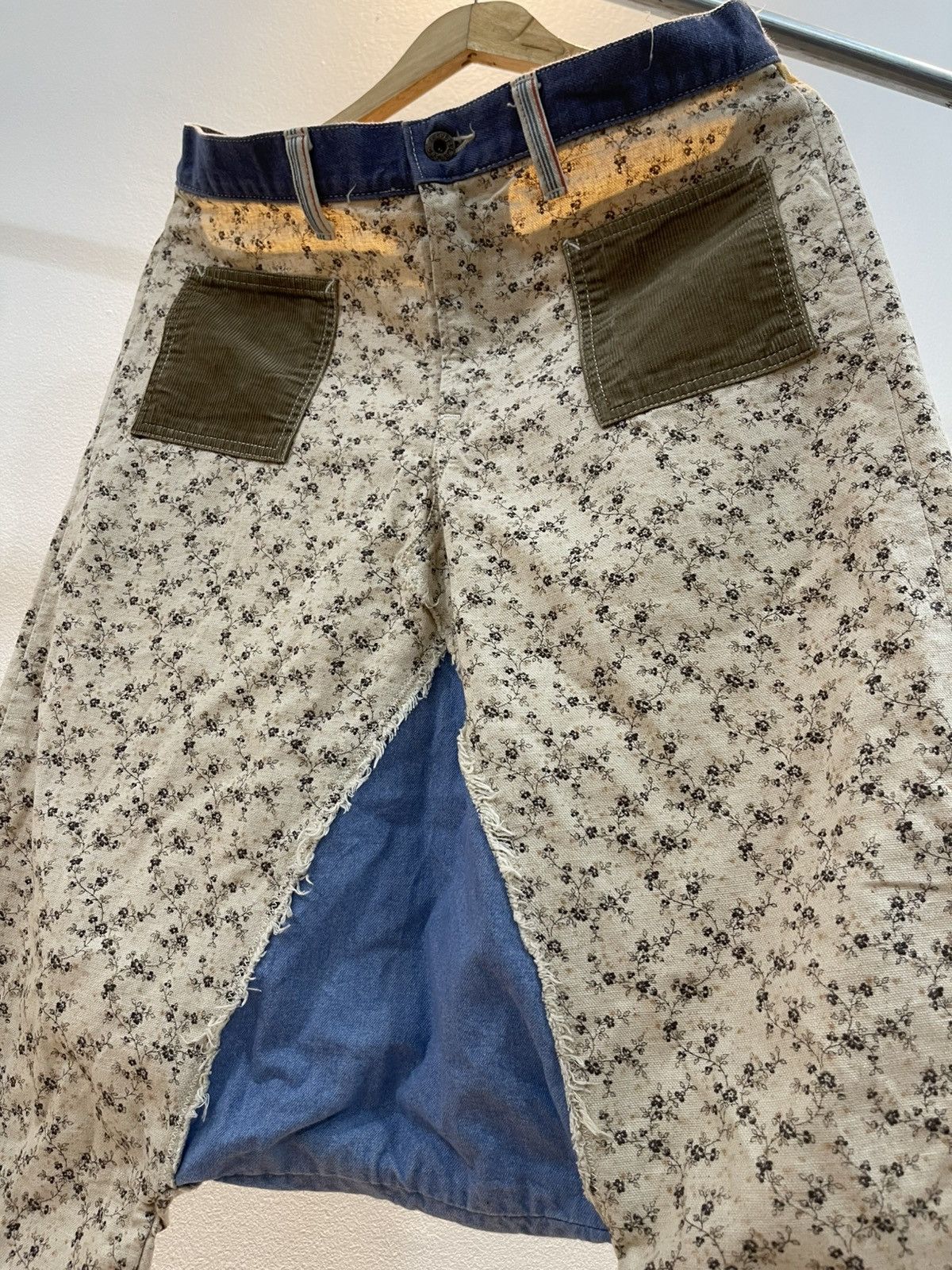 Kapital Kapital Floral Sarouel Pants Denim,All Over Pattern Size US 33 - 3 Thumbnail