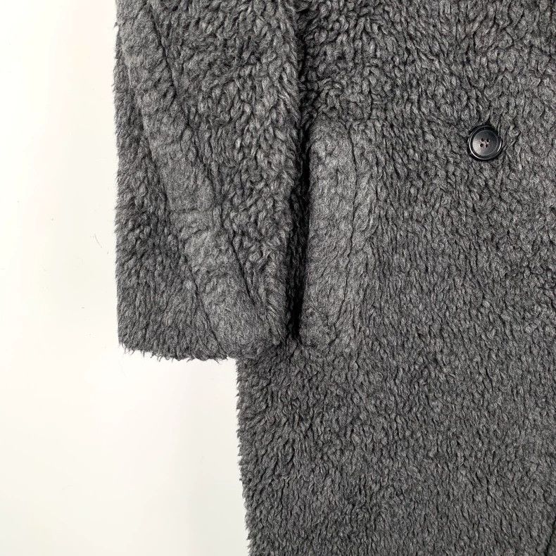 Max Mara Max Mara Teddy Collection Black and Grey Teddy Wool Lapel Size S / US 4 / IT 40 - 4 Thumbnail