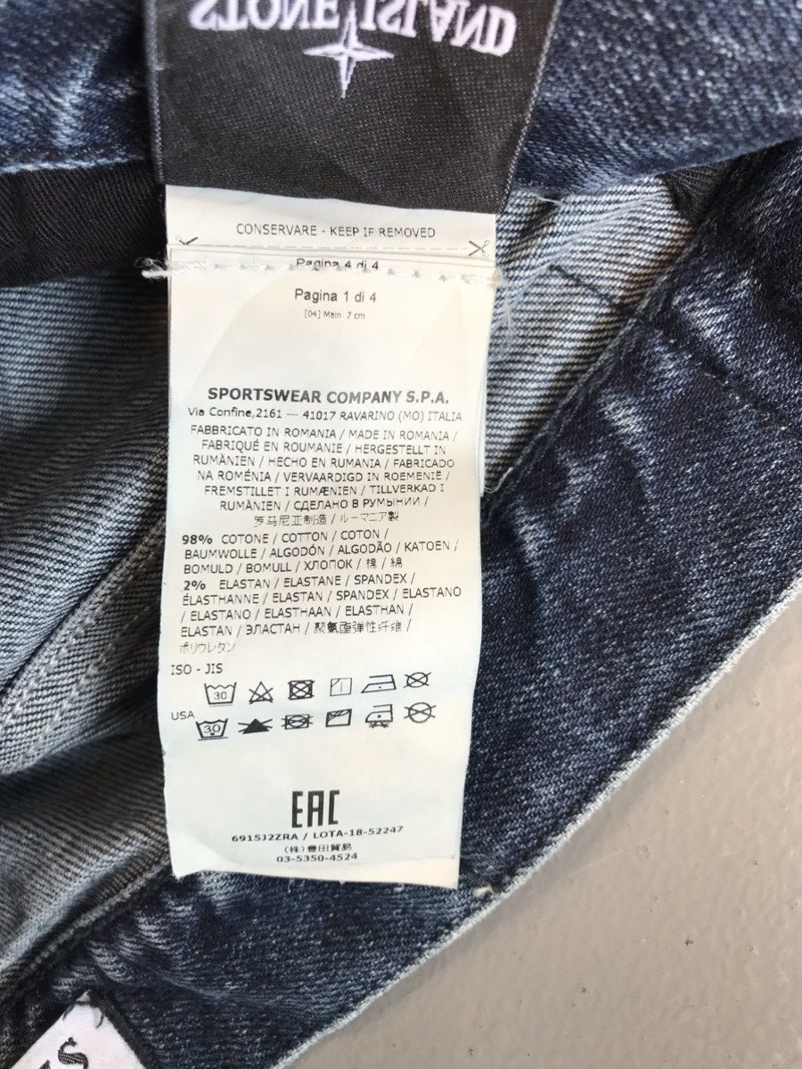 Stone Island × Vintage Vintage super rare stone island straight fit denim Size US 33 - 11 Thumbnail