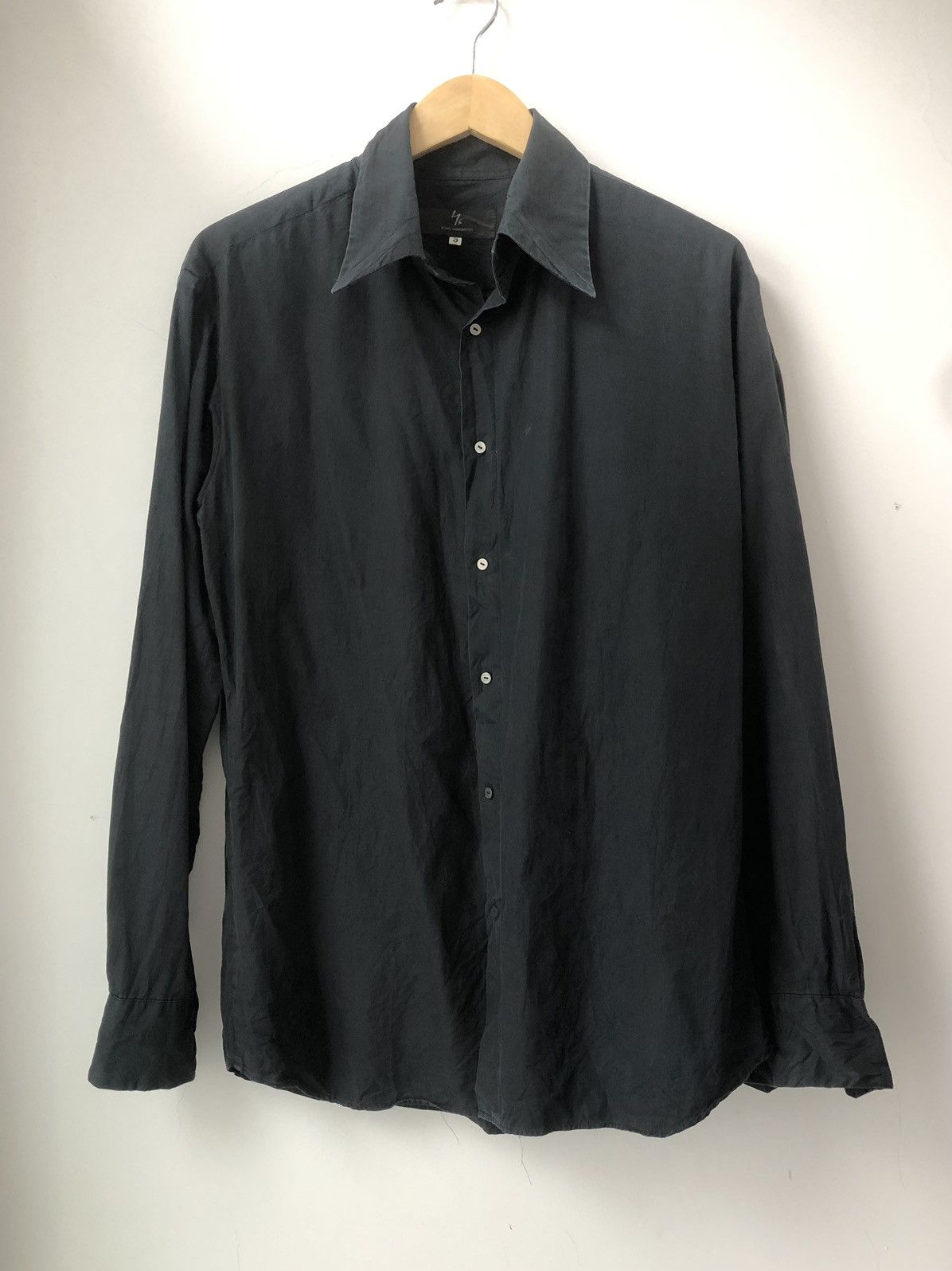 Yohji Yamamoto Yohji Yamamoto Pour Homme / Y's Black Cotton Button-Up Shirt Size US M / EU 48-50 / 2 - 1 Thumbnail