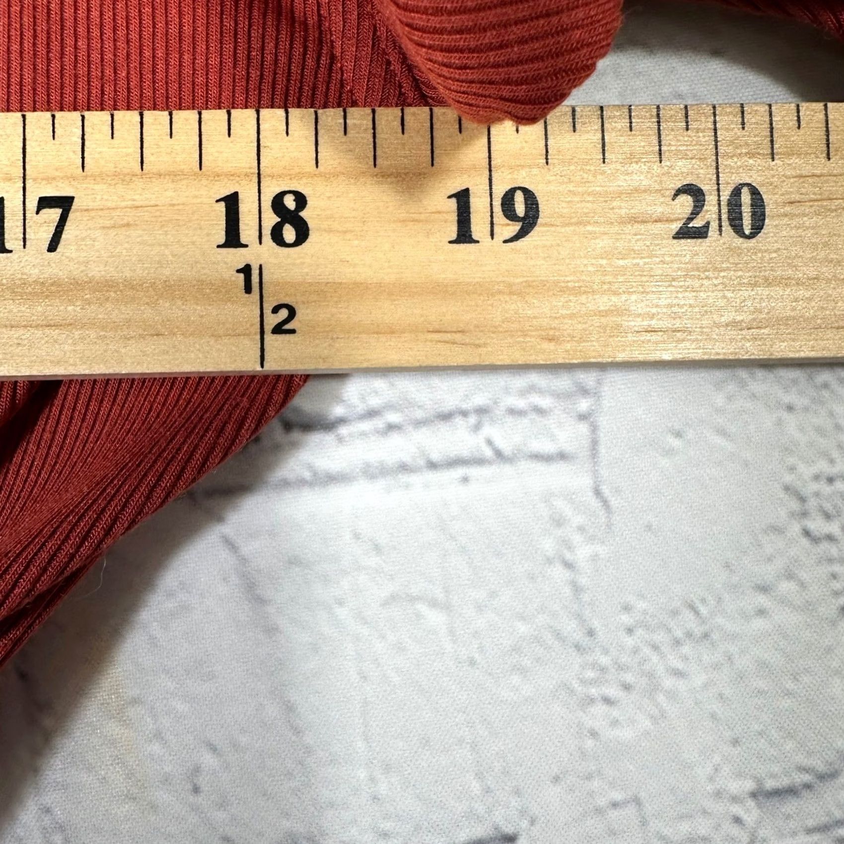 Lululemon Lululemon Gathered Waist Ribbed Long Sleeve Shirt Rust Red LW3GEXS Ladies Crew Neck Pullover Athletic Size S / US 4 / IT 40 - 5 Thumbnail