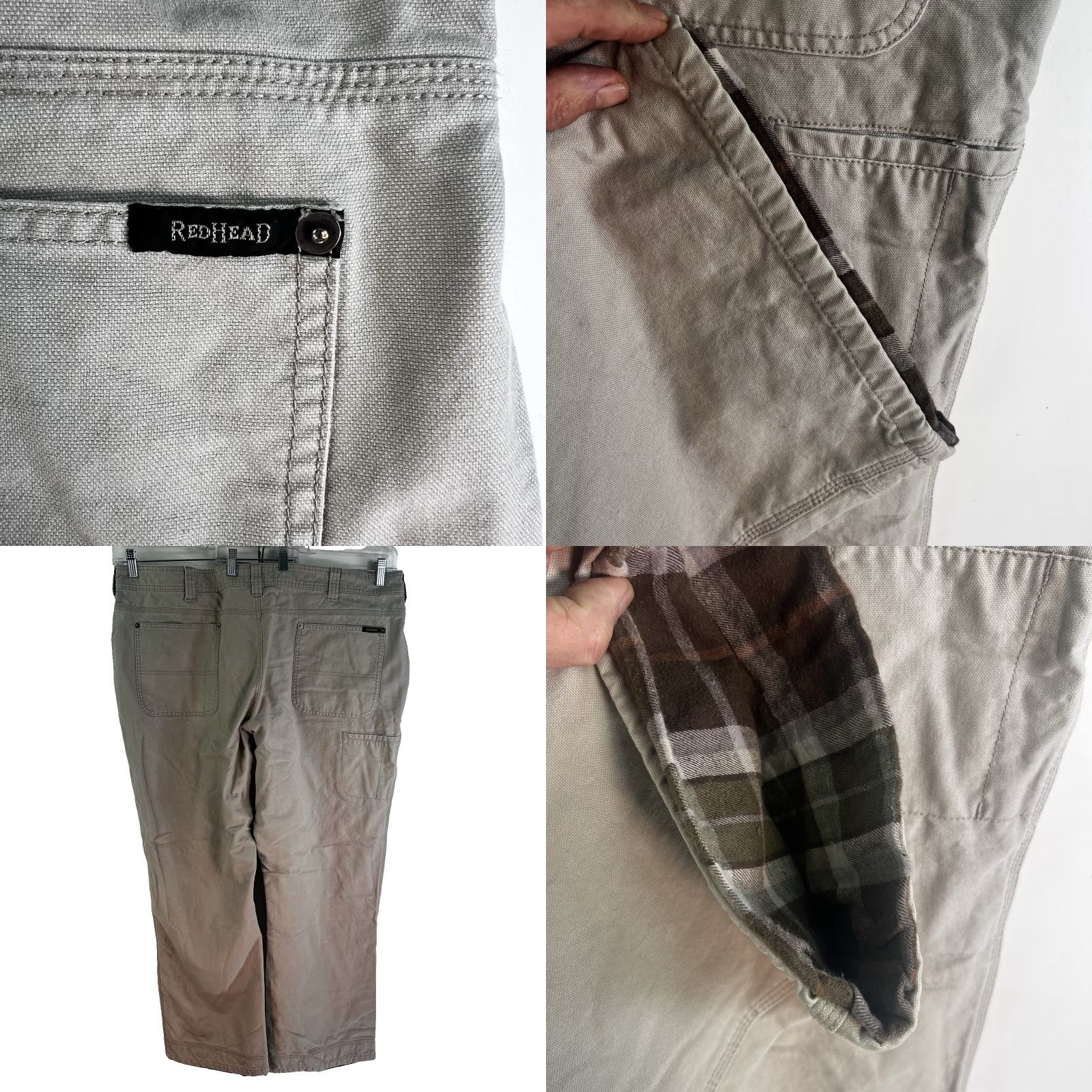 Vintage RedHead Jeans Adult 46x32 Regular Straight Denim Lined 5-Pocket Red Cotton Cowboy Winter Mens Size US 30 / EU 46 - 8 Thumbnail