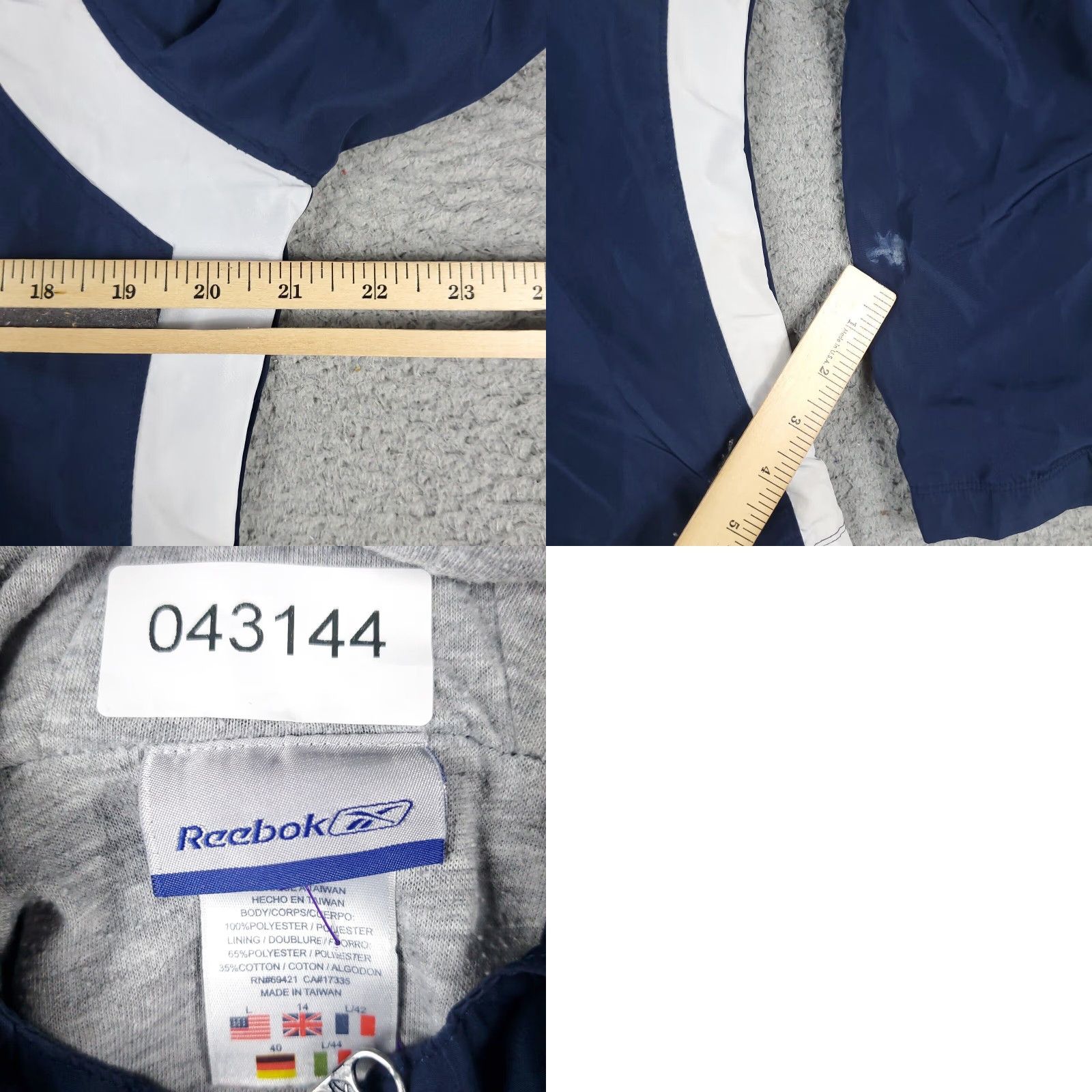 Reebok Reebok Jacket Womens Large Blue Vintage Full Zip Windbreaker Jacket Womens L Blue Vintage Full Zip Up Windbreaker Size L / US 10 / IT 46 - 8 Thumbnail