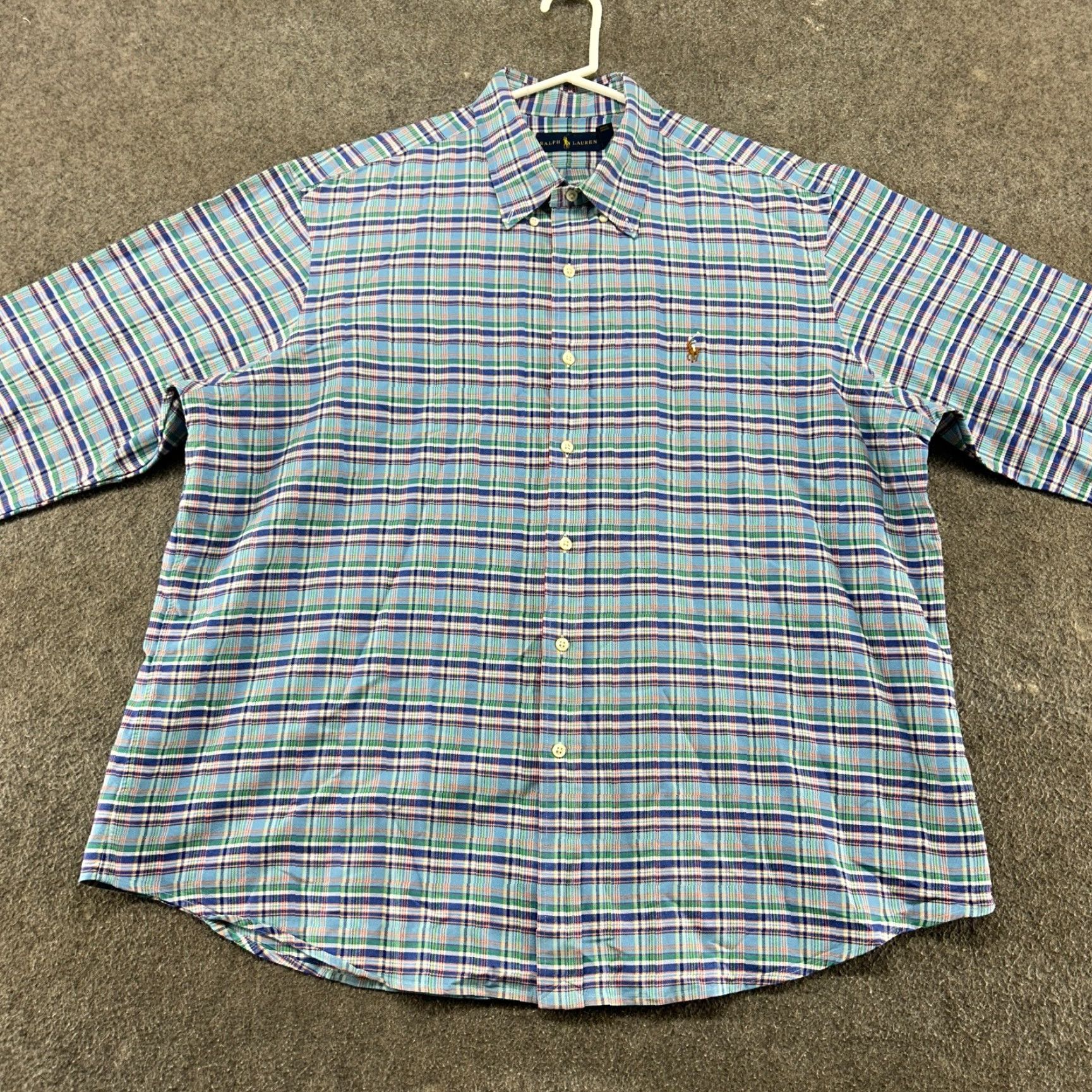 Ralph Lauren Ralph Lauren Shirt Men 2XL Button-Up Long Sleeve Plaid Multicolor Cotton Blue Green White Orange Button Down Size US XXL / EU 58 / 5 - 3 Thumbnail