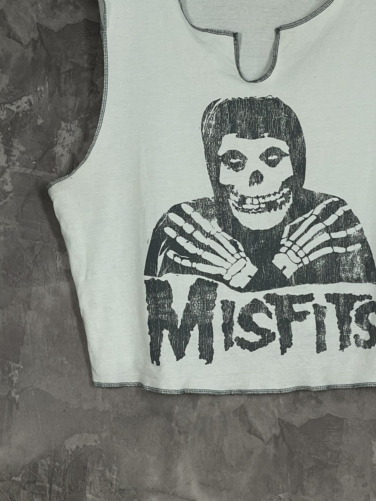 Hysteric Glamour × Vintage Y2k Misfits Big Logo Skull Avant Garde Rock Cute Tank top Size L / US 10 / IT 46 - 5 Thumbnail