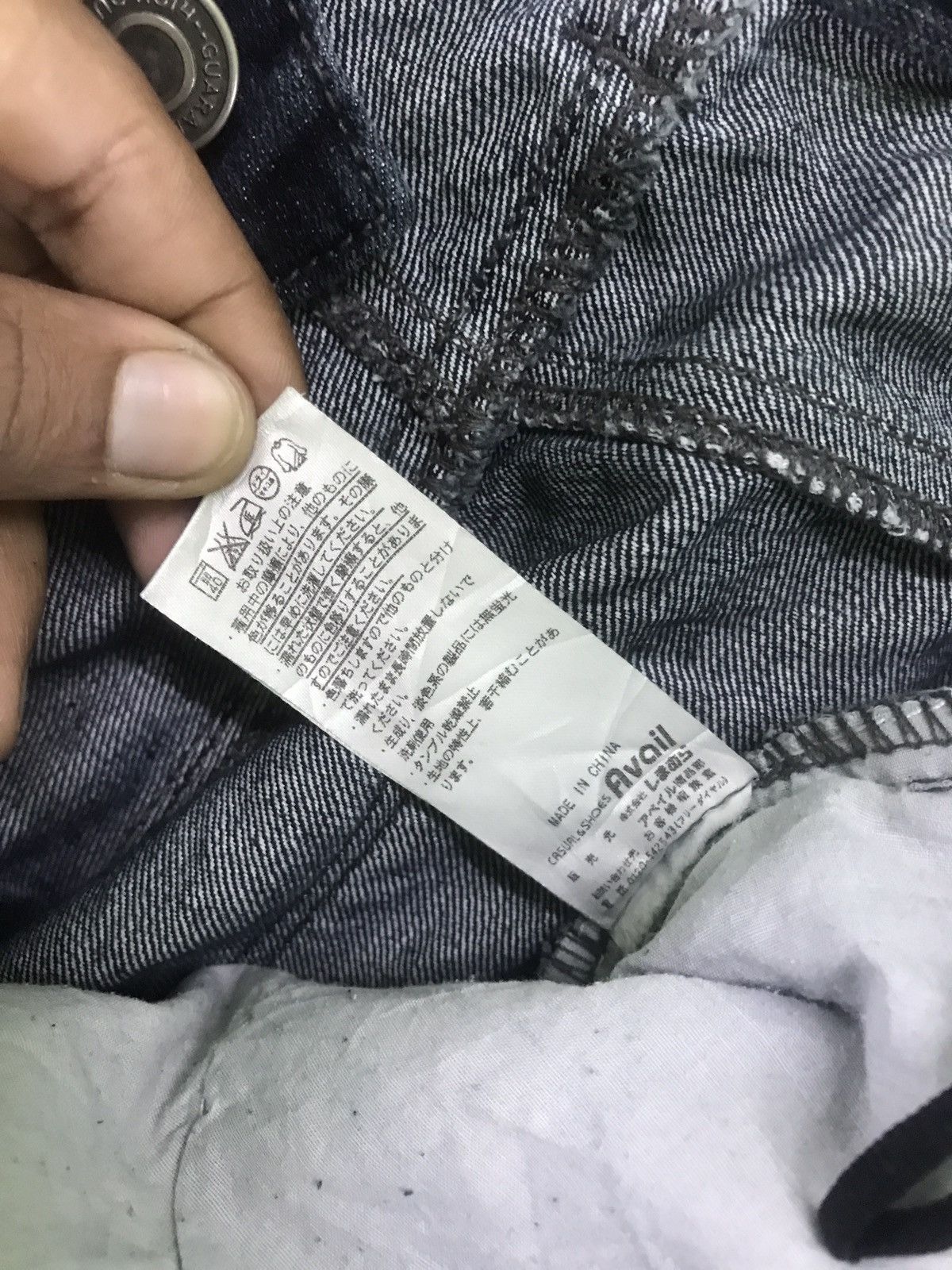 Japanese Brand Vintage Distressed Stacked Denim Jeans Washed Black Slim Fit Size US 33 - 8 Thumbnail