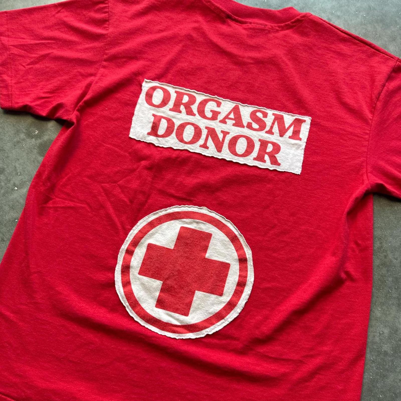 Hanes Poor Parker "Orgasm Donor" Graphic T-Shirt Size US L / EU 52-54 / 3 - 4 Thumbnail