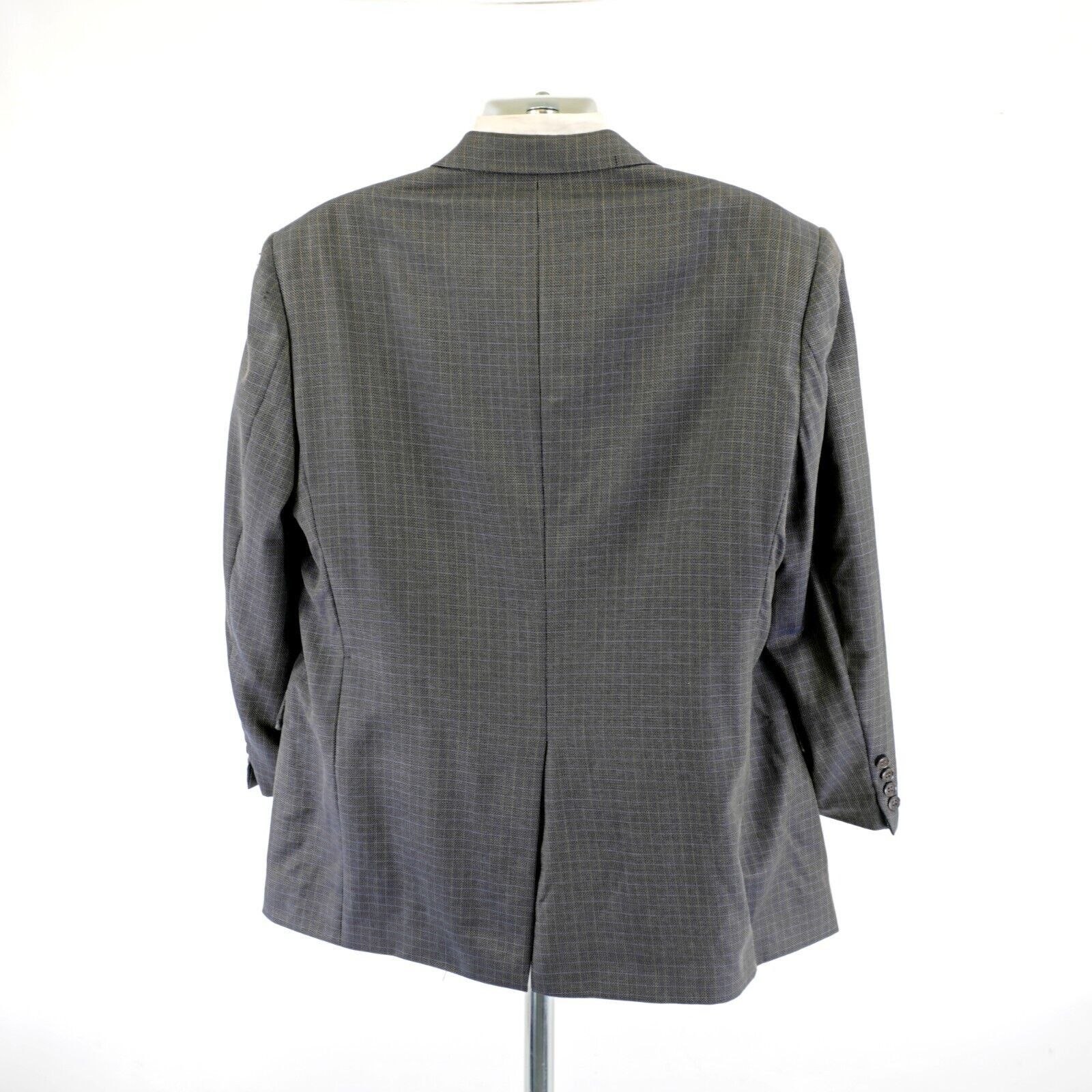 Hart Schaffner Marx Hart Schaffner Marx Thick Textured Wool Royal Navy Blue Tan Size 46R - 6 Thumbnail