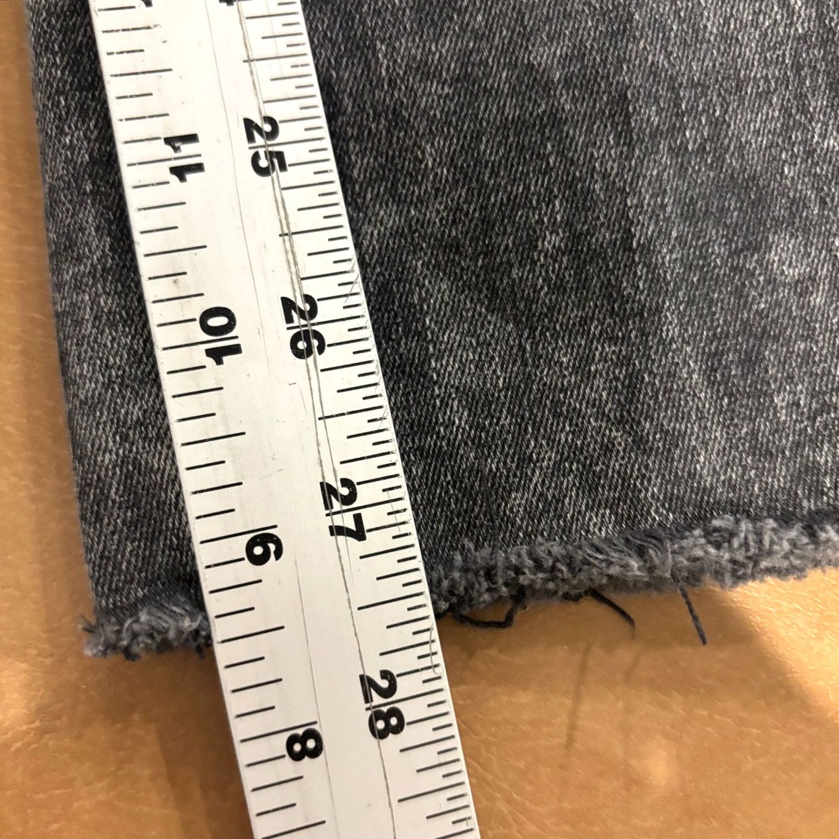 Frame FRAME Le Sylvie Slender Straight Jeans Gray 26 Acid Wash 5-Pocket Denim Womens Stretch Slim Straight Rise High Inseam 27 Size 26" / US 2 / IT 38 - 7 Thumbnail