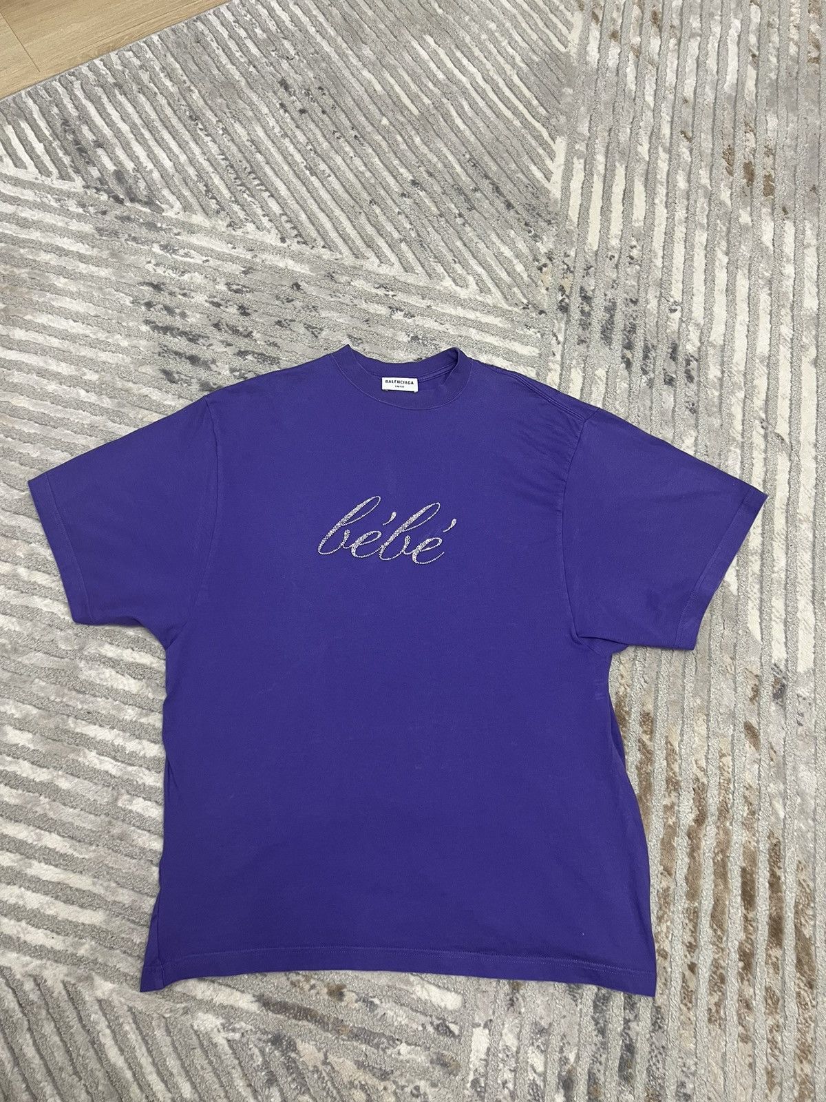 Pre-owned Balenciaga Bebe Worn Out Shirt In Purple