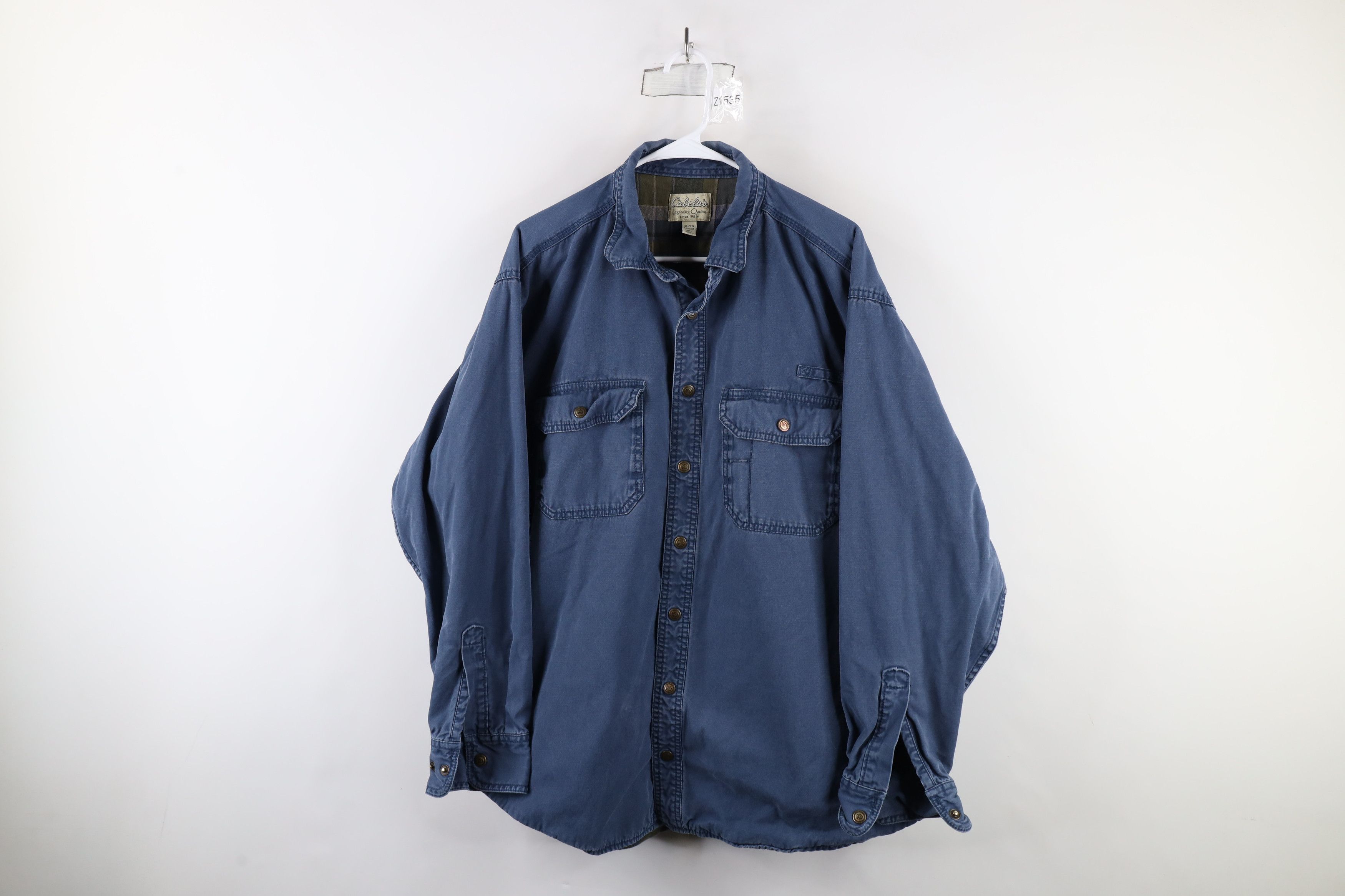 Cabelas × Vintage Vintage Cabelas Heavyweight Canvas Button Shirt Jacket Jac Size US XL / EU 56 / 4 - 1 Thumbnail
