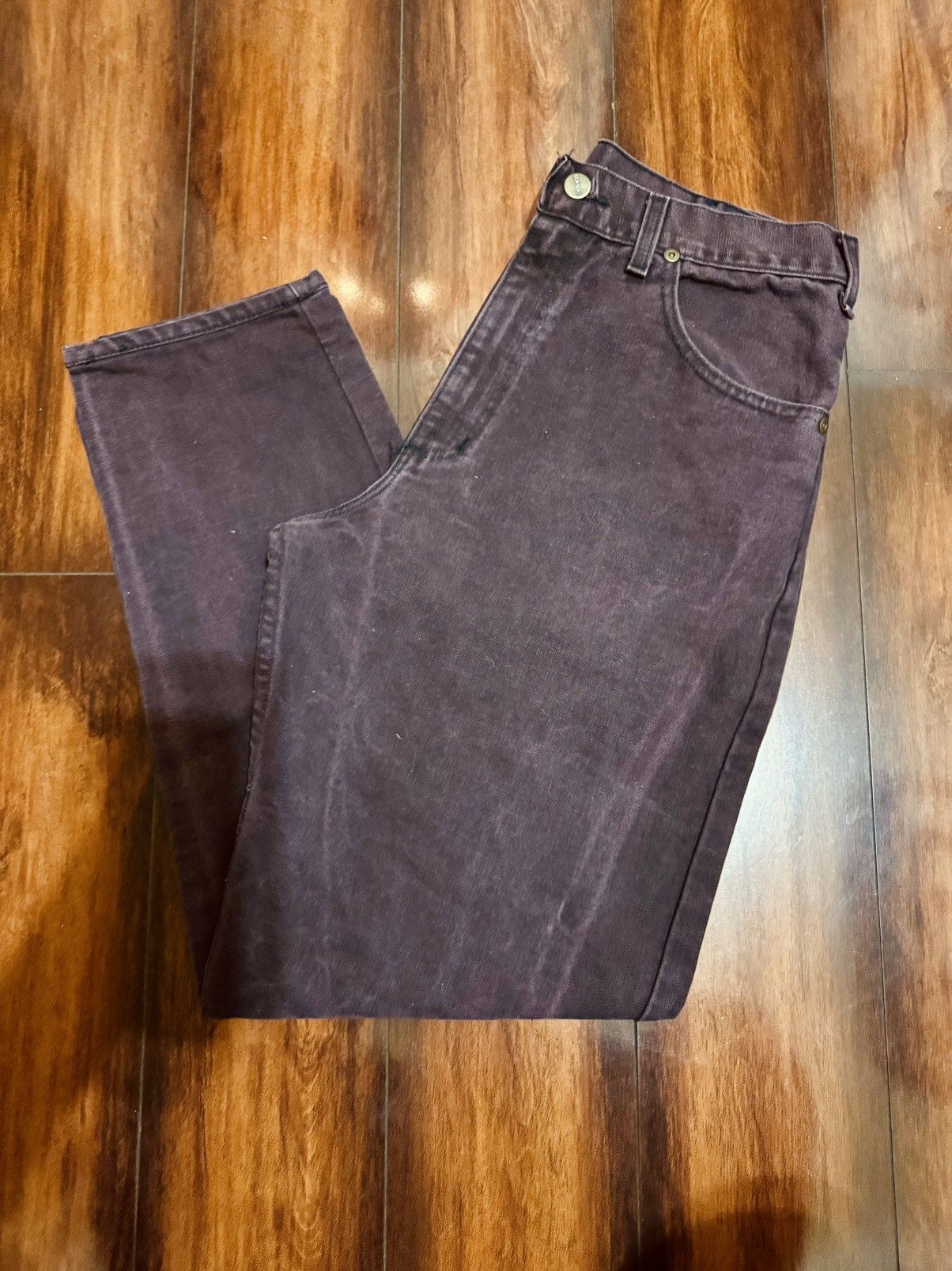 Carhartt × Vintage Vintage & Rare 90s Carhartt Burgundy Pants Size US 32 / EU 48 - 1 Thumbnail