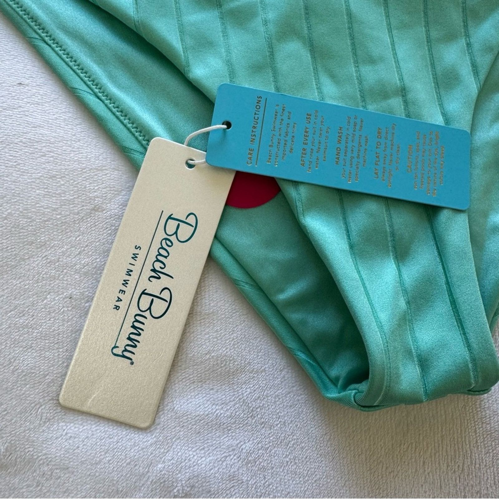 NBDN Nobrandedon NWT! Beach Bunny Aqua Women's Swimwear Set, Size L/XL Size L / US 10 / IT 46 - 11 Thumbnail