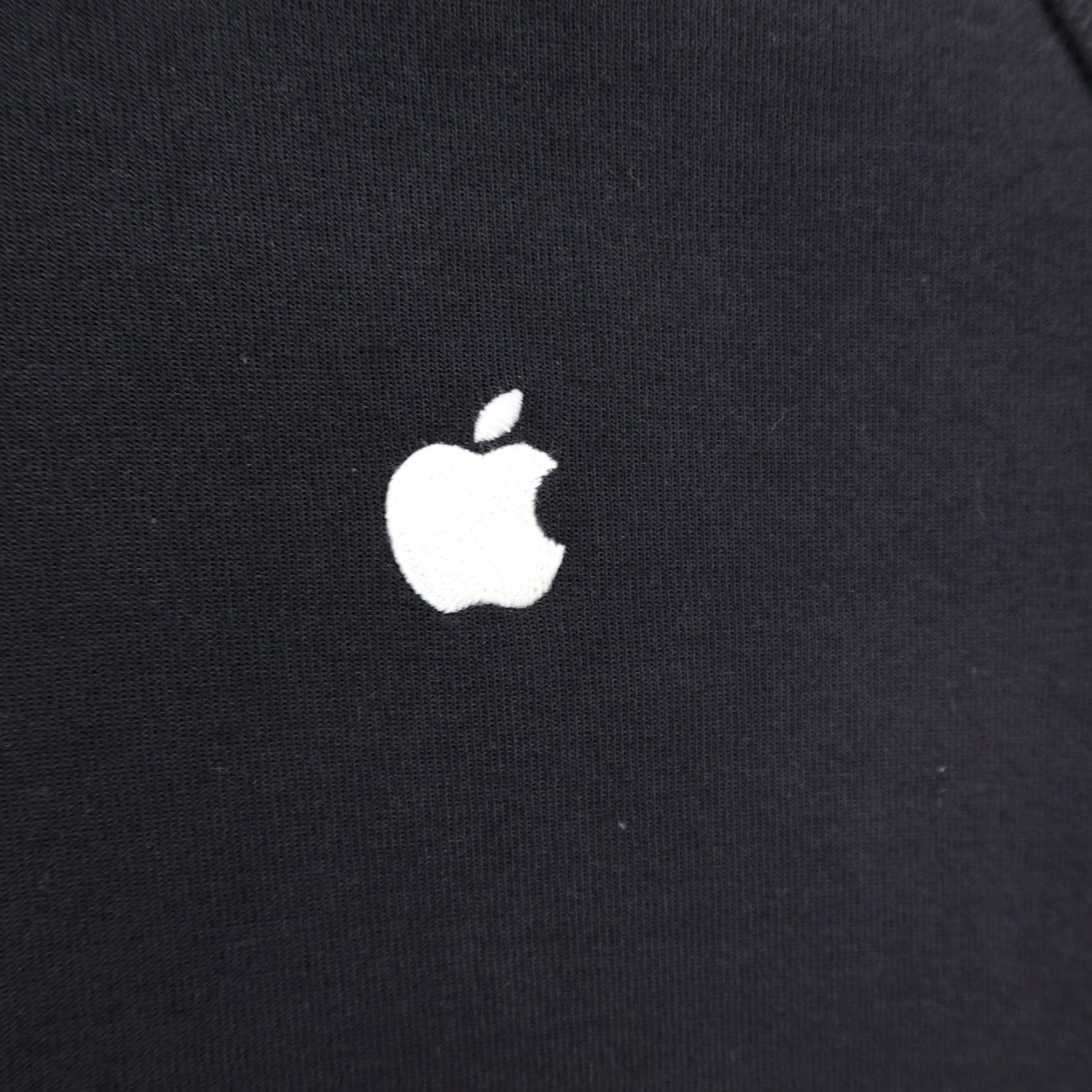 Apple Apple Jacket Mens XS Black Full Zip Bomber Jacket Knit Cotton Blend Pockets Logo Zipper Solid Casual Workwear Mens Size US XS / EU 42 / 0 - 3 Thumbnail