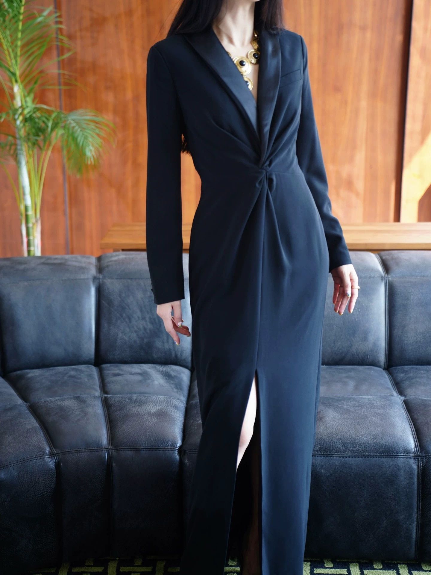 Polo Ralph Lauren Ralph Lauren Black Label Deep V Black Suit Dress US6 Size M / US 6-8 / IT 42-44 - 4 Thumbnail