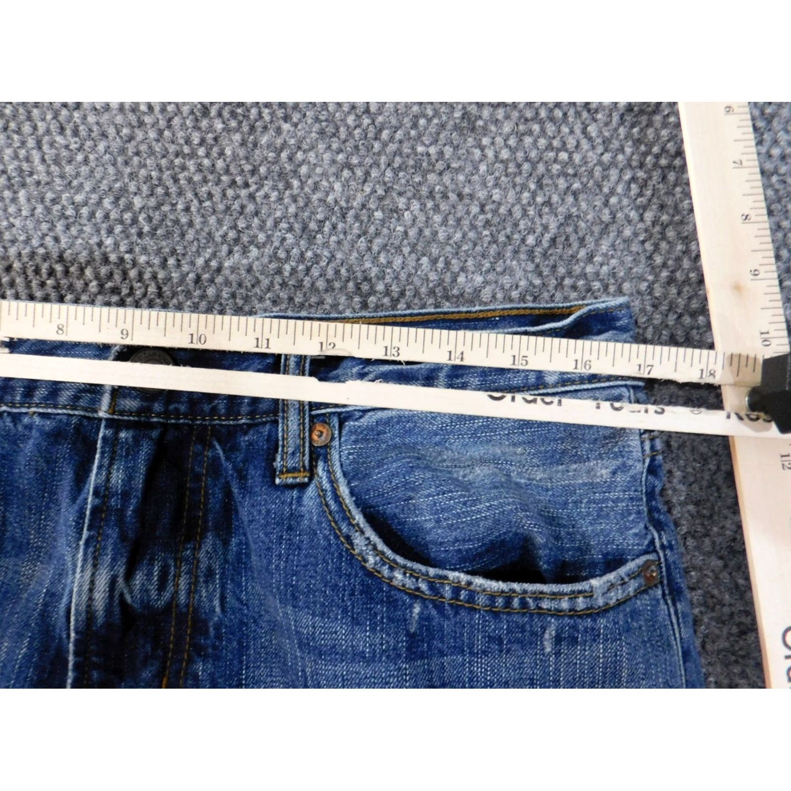 American Eagle Outfitters American Eagle Outfitters Jeans Mens 32x34 Blue Distressed Slim Straight Denim Size US 32 / EU 48 - 6 Thumbnail
