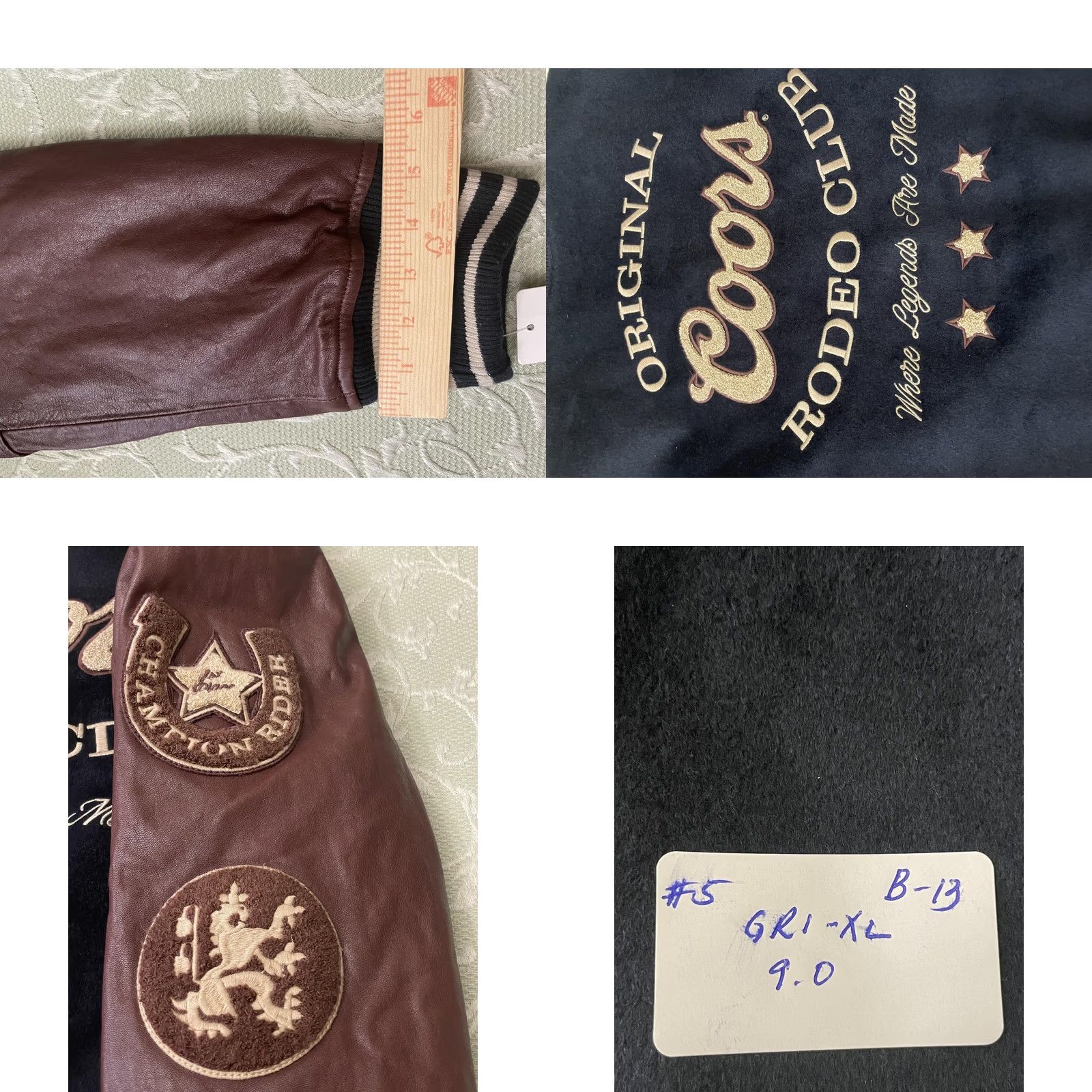 Lucky Brand Lucky Brand Jacket Mens XL Blue Coors Rodeo Varsity Leather Sleeves Size US XL / EU 56 / 4 - 10 Thumbnail