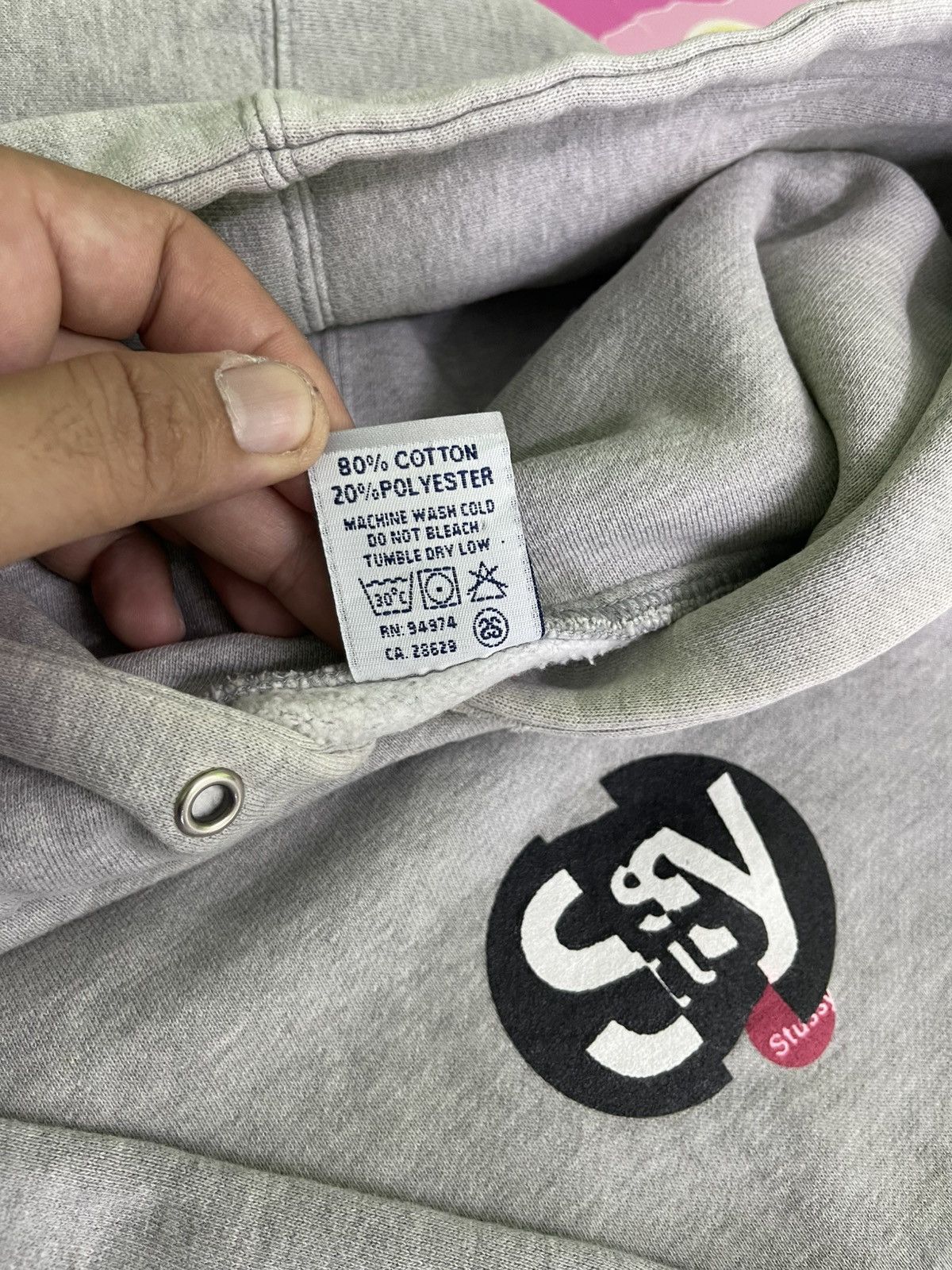 Stussy Vintage 90's Stussy GM Hoodie Grey Size US L / EU 52-54 / 3 - 15 Thumbnail