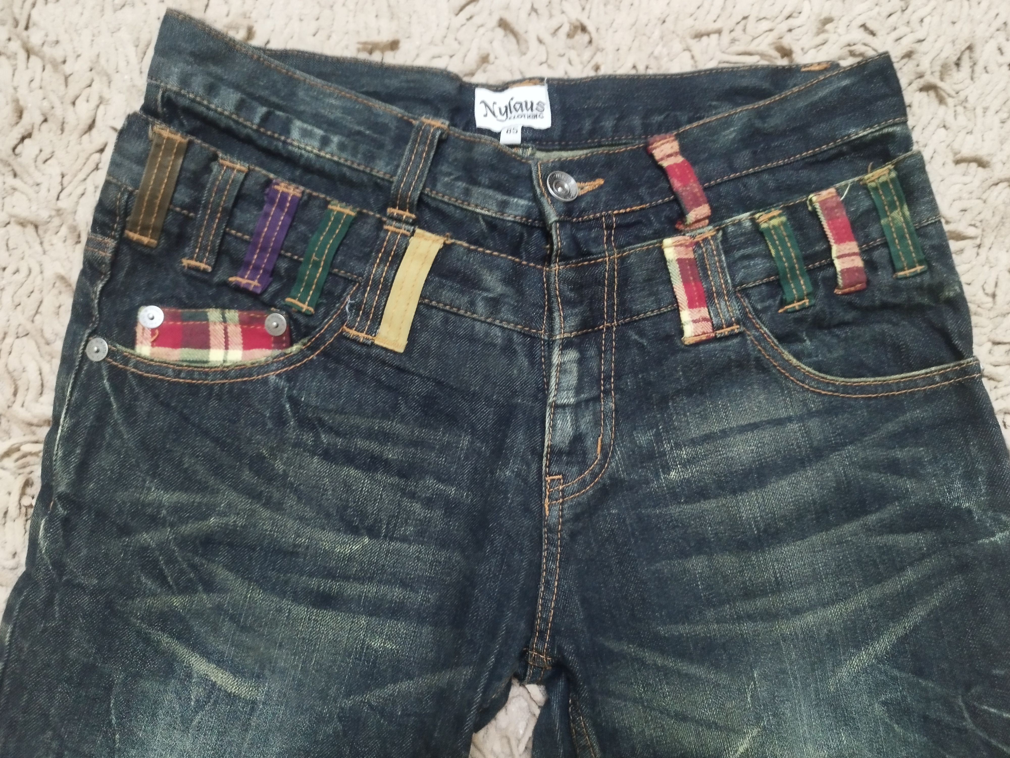GOSTAR DE FUGA × Hysteric Glamour Nylaus Japan Double Waist Jeans Size US 32 / EU 48 - 4 Thumbnail