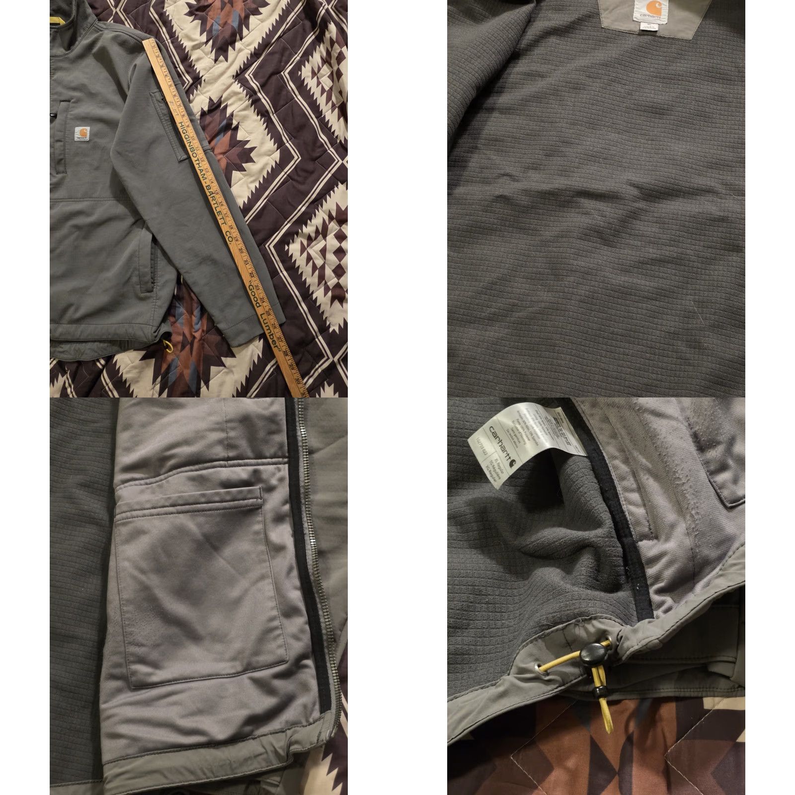 Carhartt Carhartt 102703 022 Rough Cut Soft Shell Full Zip Jacket Gray Men's XL Size US XL / EU 56 / 4 - 8 Thumbnail