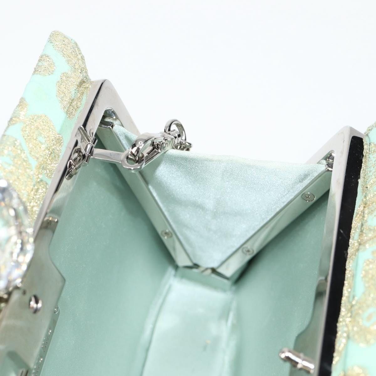 Miu Miu Miu Miu Cotton Chain Shoulder Bag Light Blue Size ONE SIZE - 7 Thumbnail