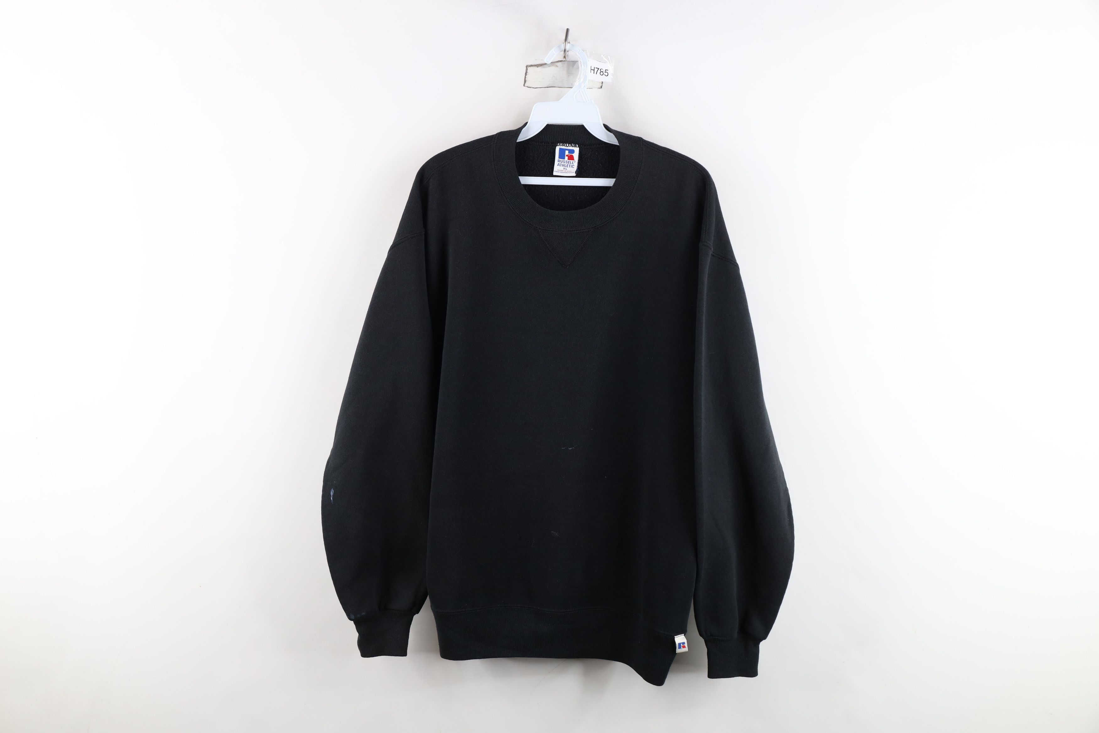 Russell Athletic Vintage 90s Russell Athletic Crewneck Sweatshirt Black USA Size US XL / EU 56 / 4 - 1 Thumbnail