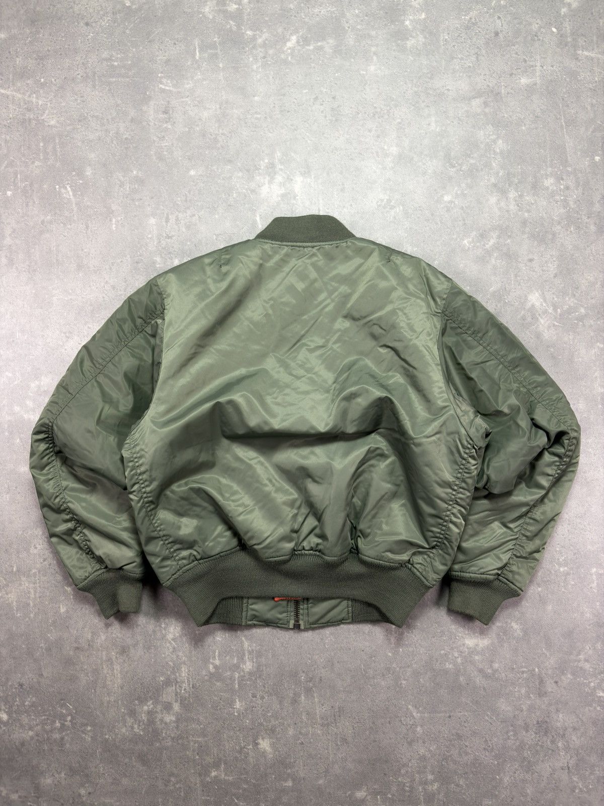 MIL-TEC Mil-Tec Vintage Khaki Green MA-1 Bomber Jacket S M Size US S / EU 44-46 / 1 - 2 Thumbnail