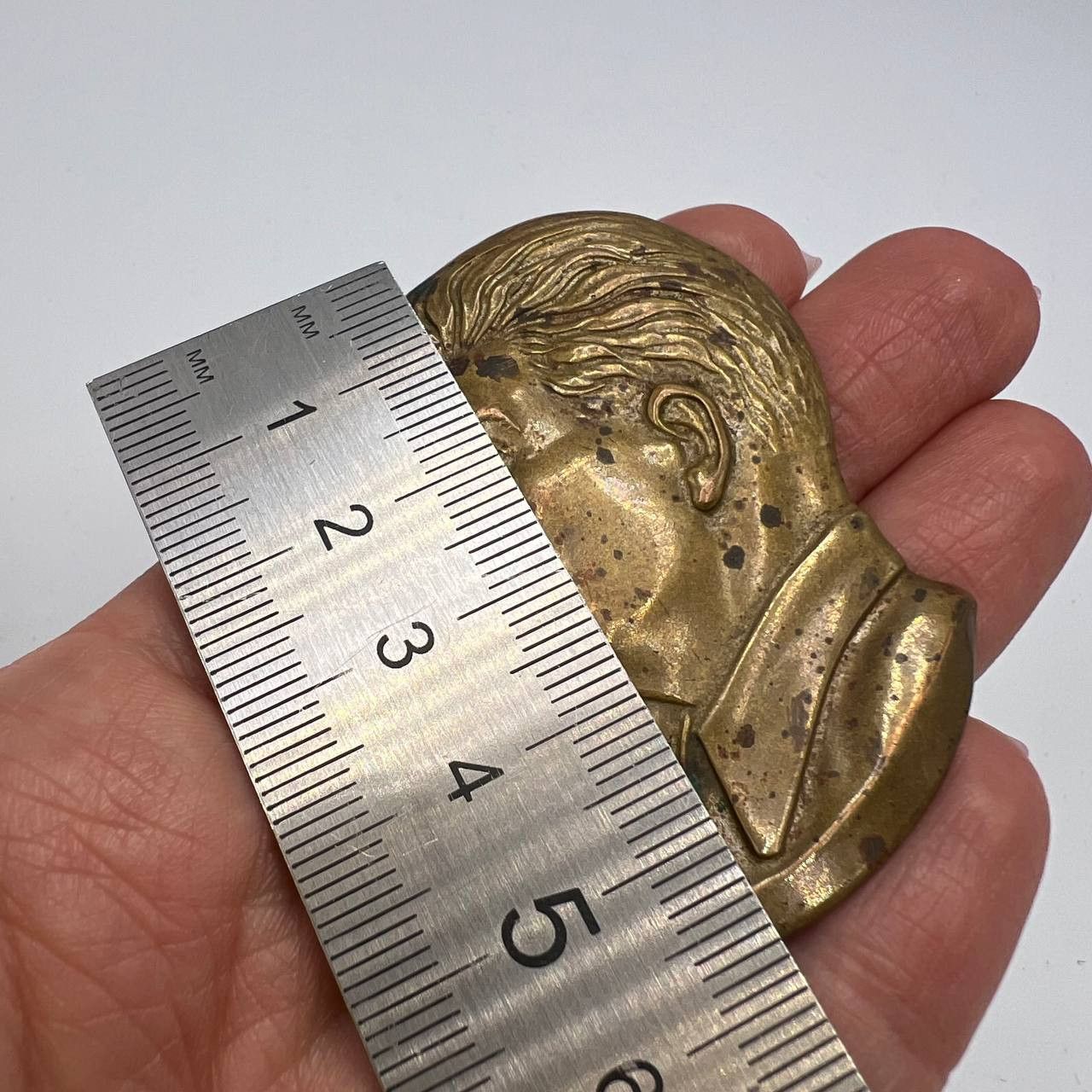 Vintage Vintage USSR Brass Wall Plaque Lenin Stalin Bust USSR Size ONE SIZE - 4 Thumbnail