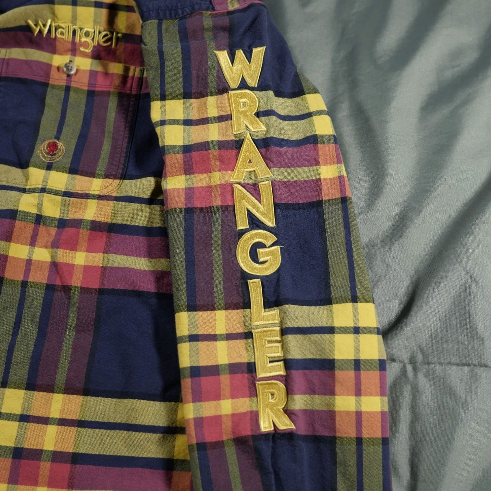 Wrangler Wrangler Twenty X Shirt Mens XL Blue Plaid Western USA Cowboy Rancher Rodeo Button-Up Long Sleeve Size US XL / EU 56 / 4 - 5 Thumbnail