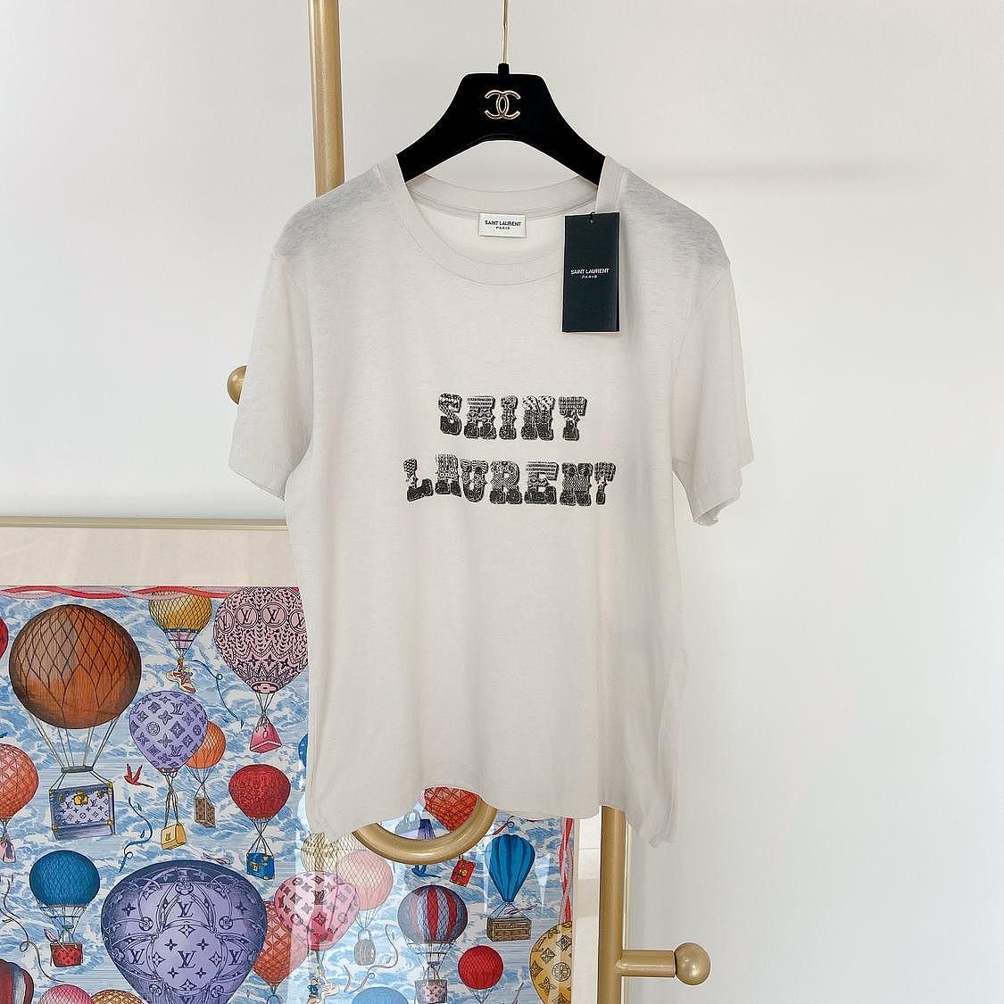 Saint Laurent Paris Saint Laurent Logo Short Sleeve T-Shirt Size S Size S / US 4 / IT 40 - 1 Thumbnail