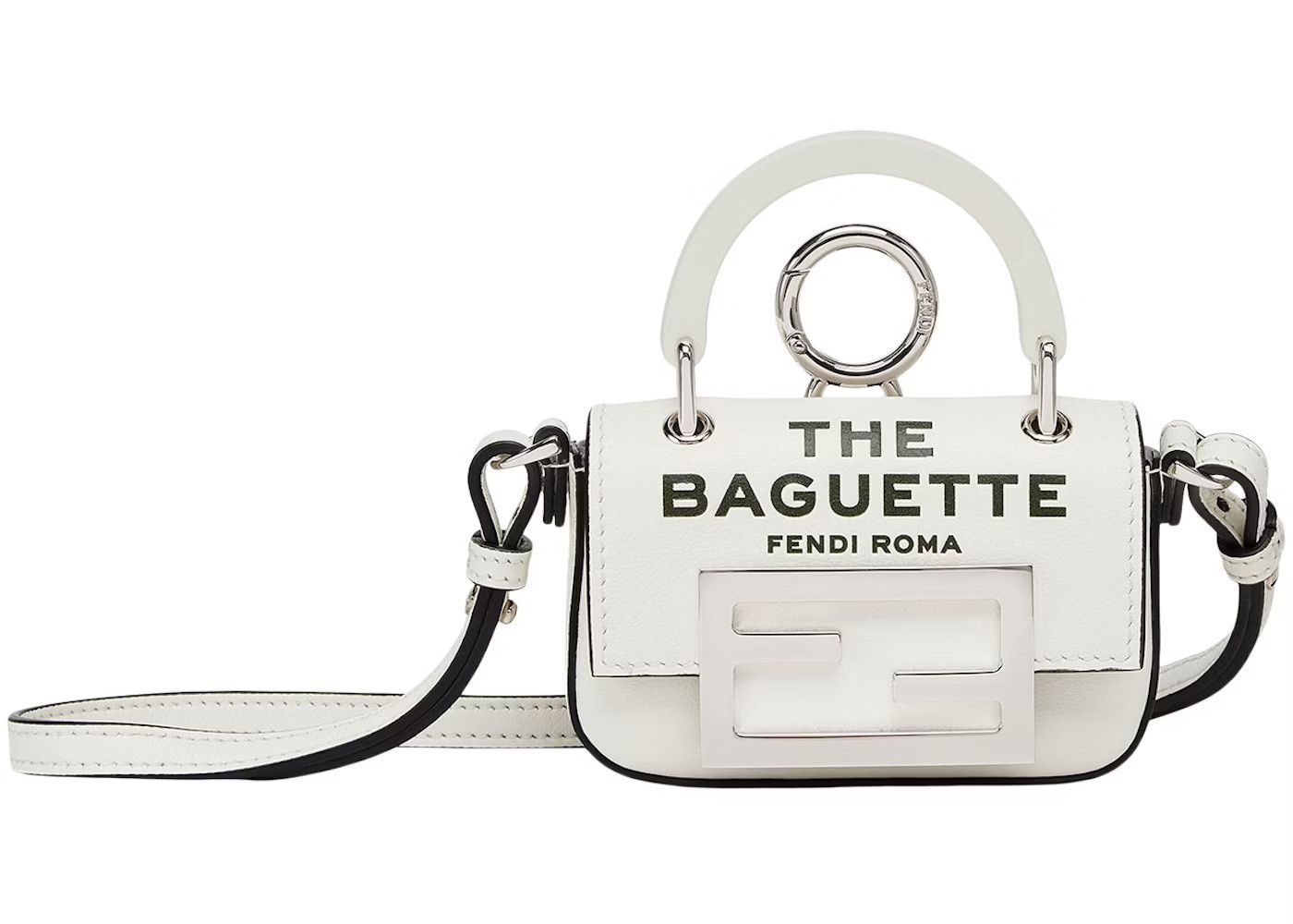 Fendi o1loc1c0824 Size: OS / Baguette Maxi Handle in White Size ONE SIZE - 3 Thumbnail