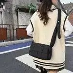 Japanese Brand Black Padded Cross Body Bag Size ONE SIZE - 2 Thumbnail