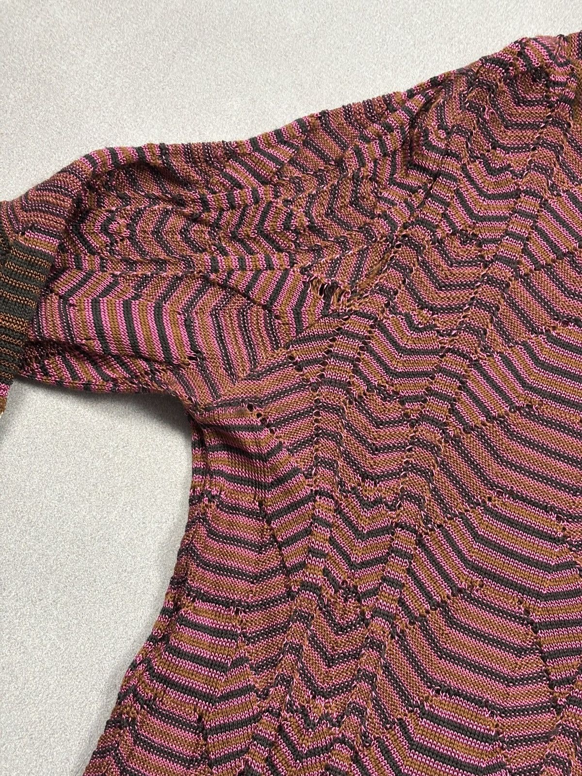 Missoni M Missoni Multicolor Zigzag Knit Sweater Tunic Long Sleeve Size S / US 4 / IT 40 - 9 Thumbnail