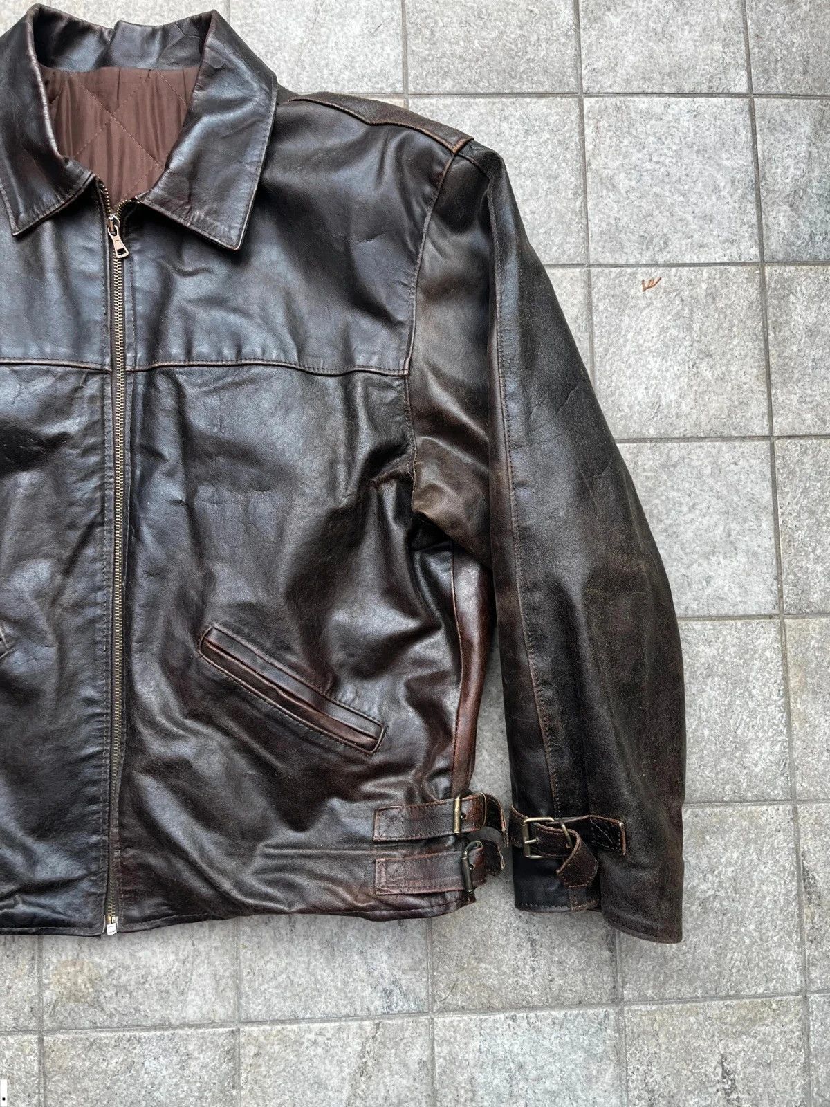 Other Super Rare Real leather double Buckle Jacket Size US L / EU 52-54 / 3 - 7 Thumbnail
