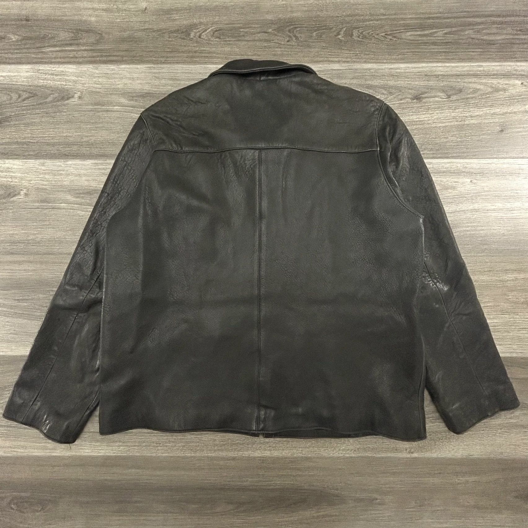 The Territory Ahead Vintage The Territory Ahead Leather Jacket Unisex Adults XL Black Bomber with Zip Front Pockets Lined Mid-Length Size US XL / EU 56 / 4 - 5 Thumbnail
