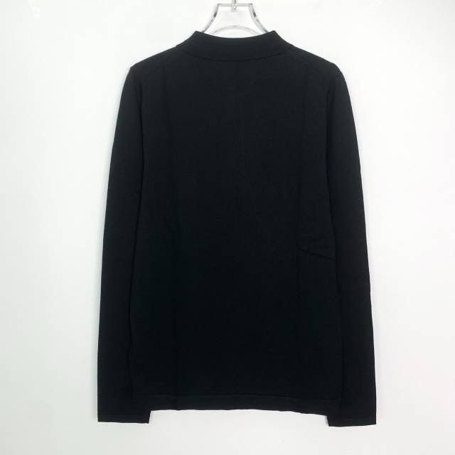Burberry Burberry Black Wool Lapel Long Sleeve Knit Polo Shirt K26WX Size US S / EU 44-46 / 1 - 2 Thumbnail