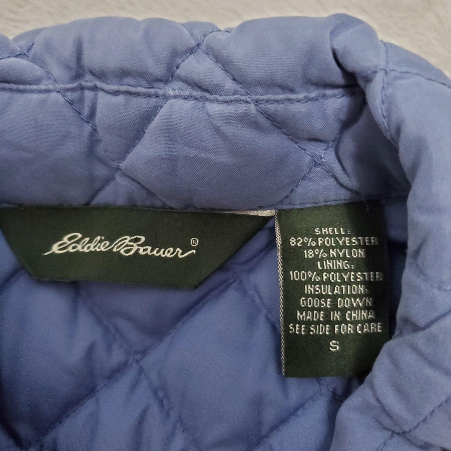 Eddie Bauer Eddie Bauer Vest Women S Blue Diamond Quilted Goose Down Full Zip Outdoor Vest Size S / US 4 / IT 40 - 3 Thumbnail