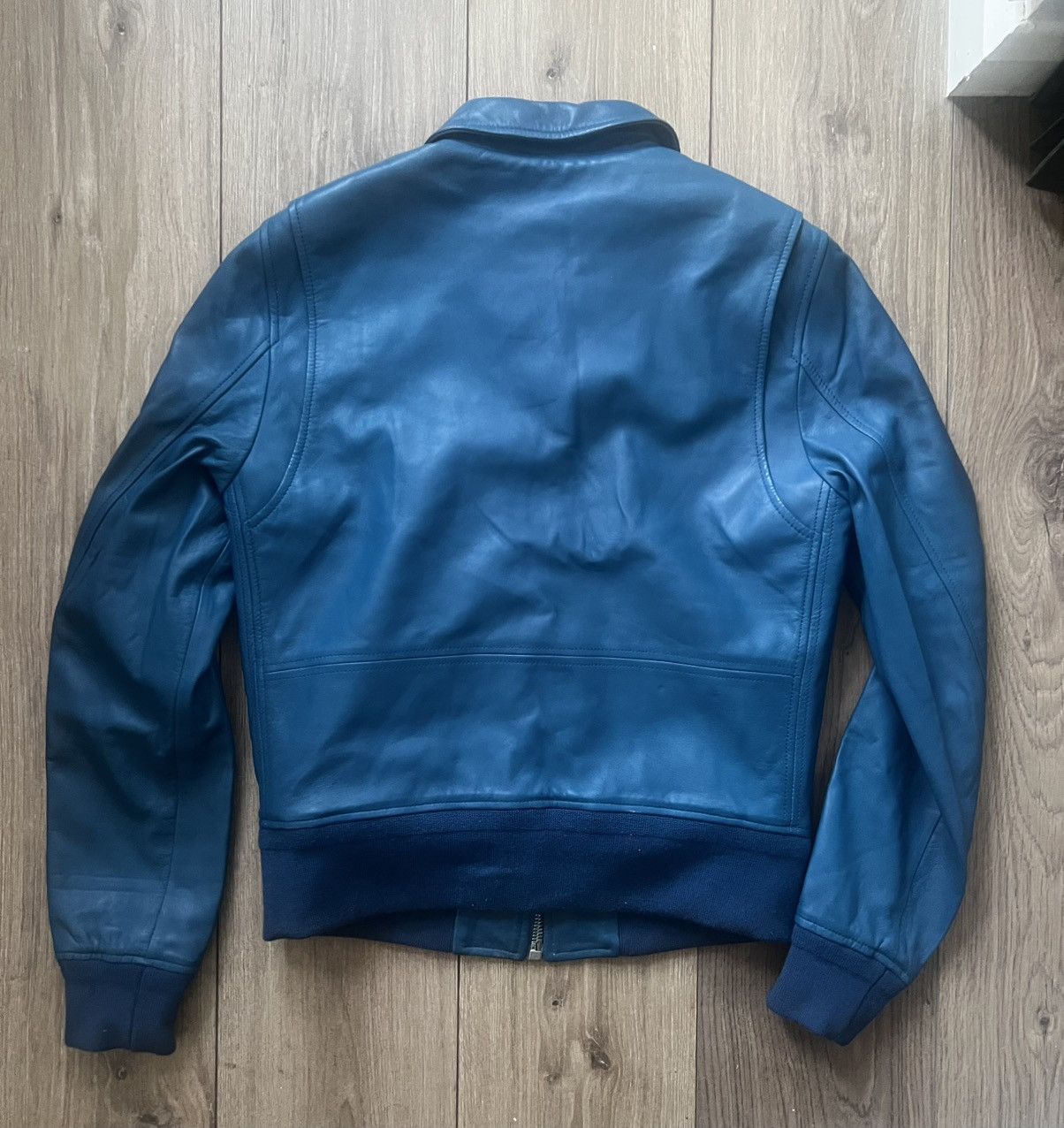 Alexander McQueen Alexander McQueen Blue Leather Jacket Size US S / EU 44-46 / 1 - 2 Thumbnail